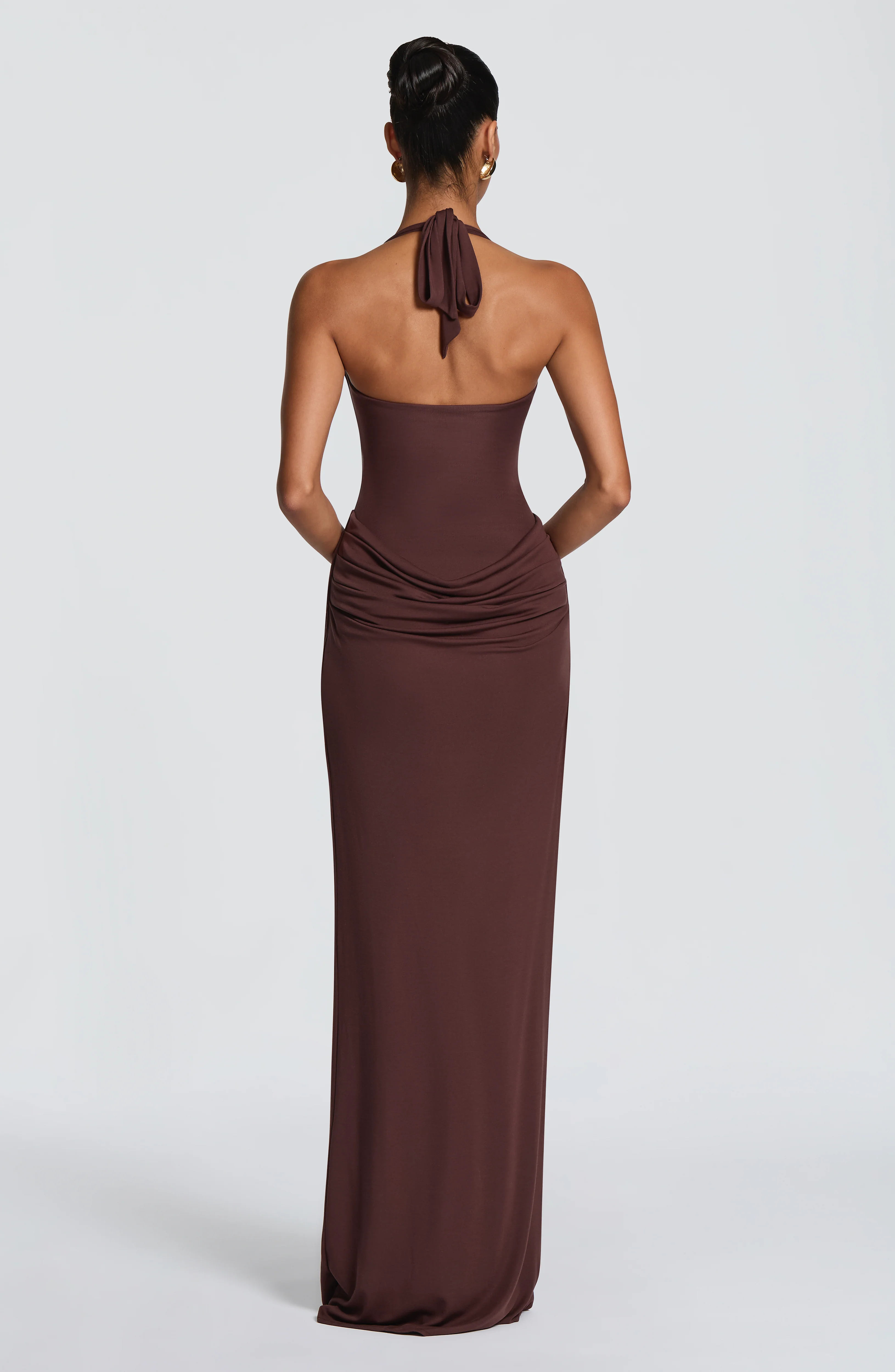 Sharona Maxi Dress - Plum Brown