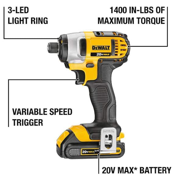 20V MAX Cordless 10 Tool Combo Kit with (2) 20V 2 0Ah Batteries, Charger, and Bag Image 5