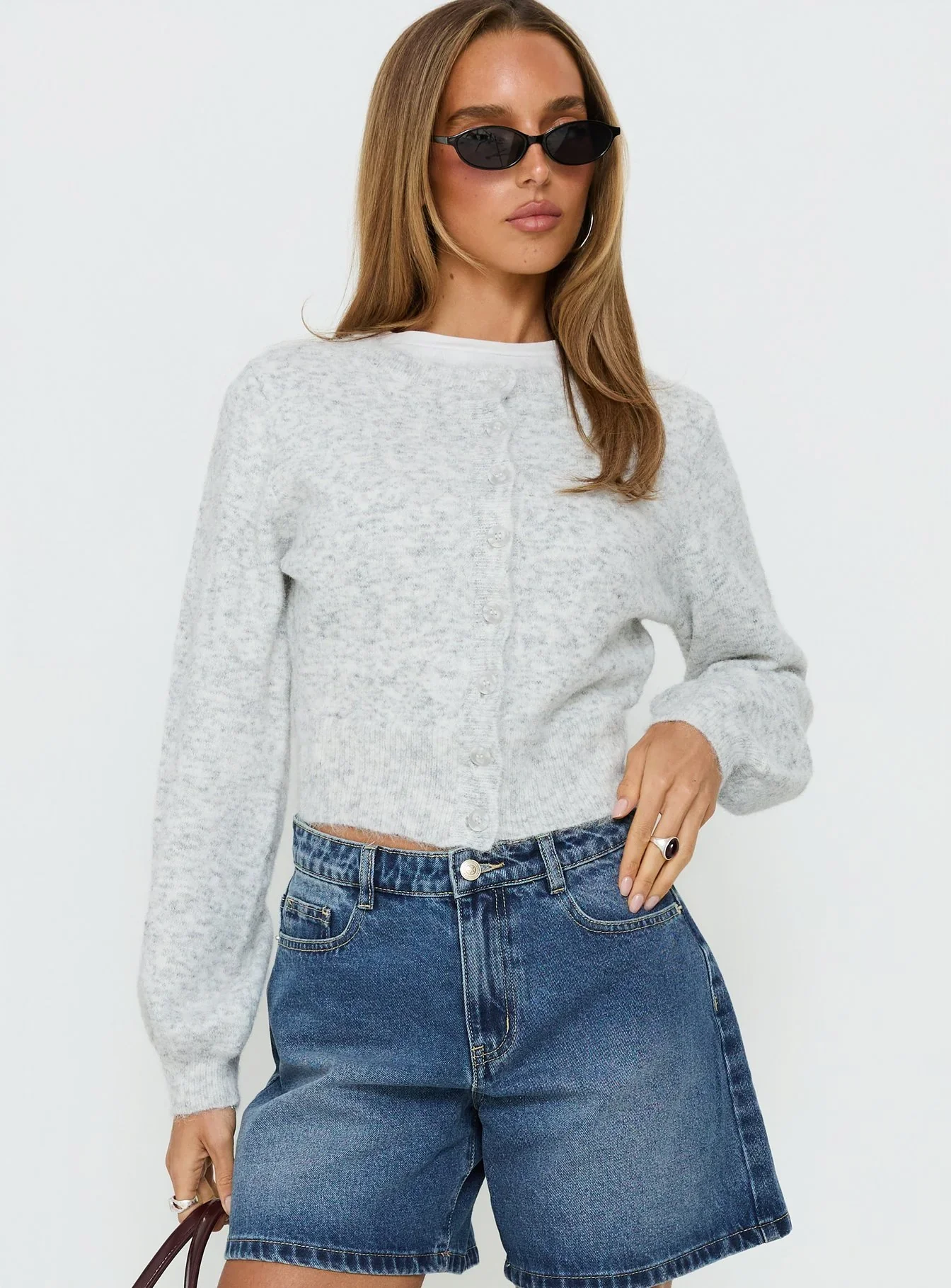 Dawsen Button Down Cardigan Grey