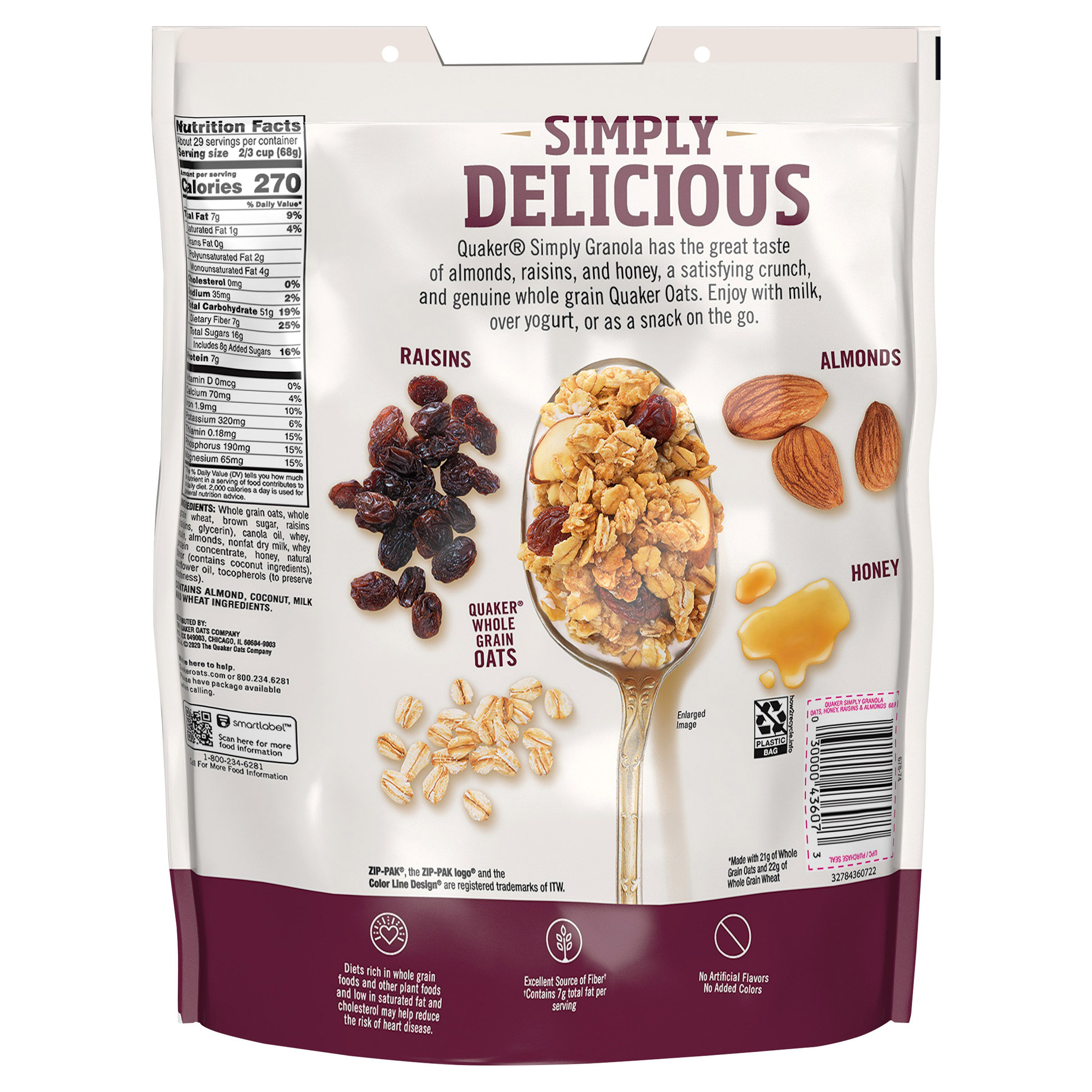 Quaker, Simply Granola, 34.5 oz, 2 - Count