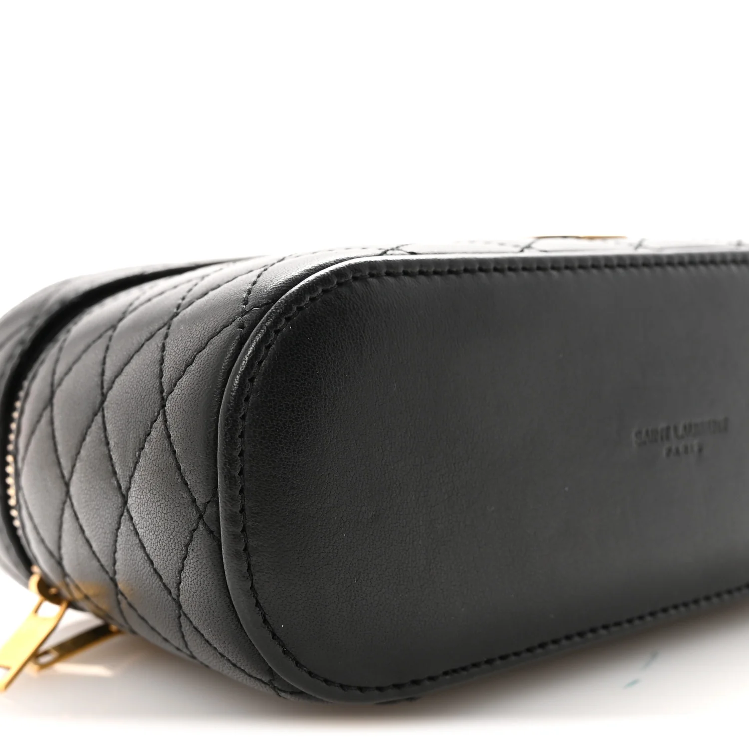 Lambskin Quilted Mini Gaby Vanity Case Black
