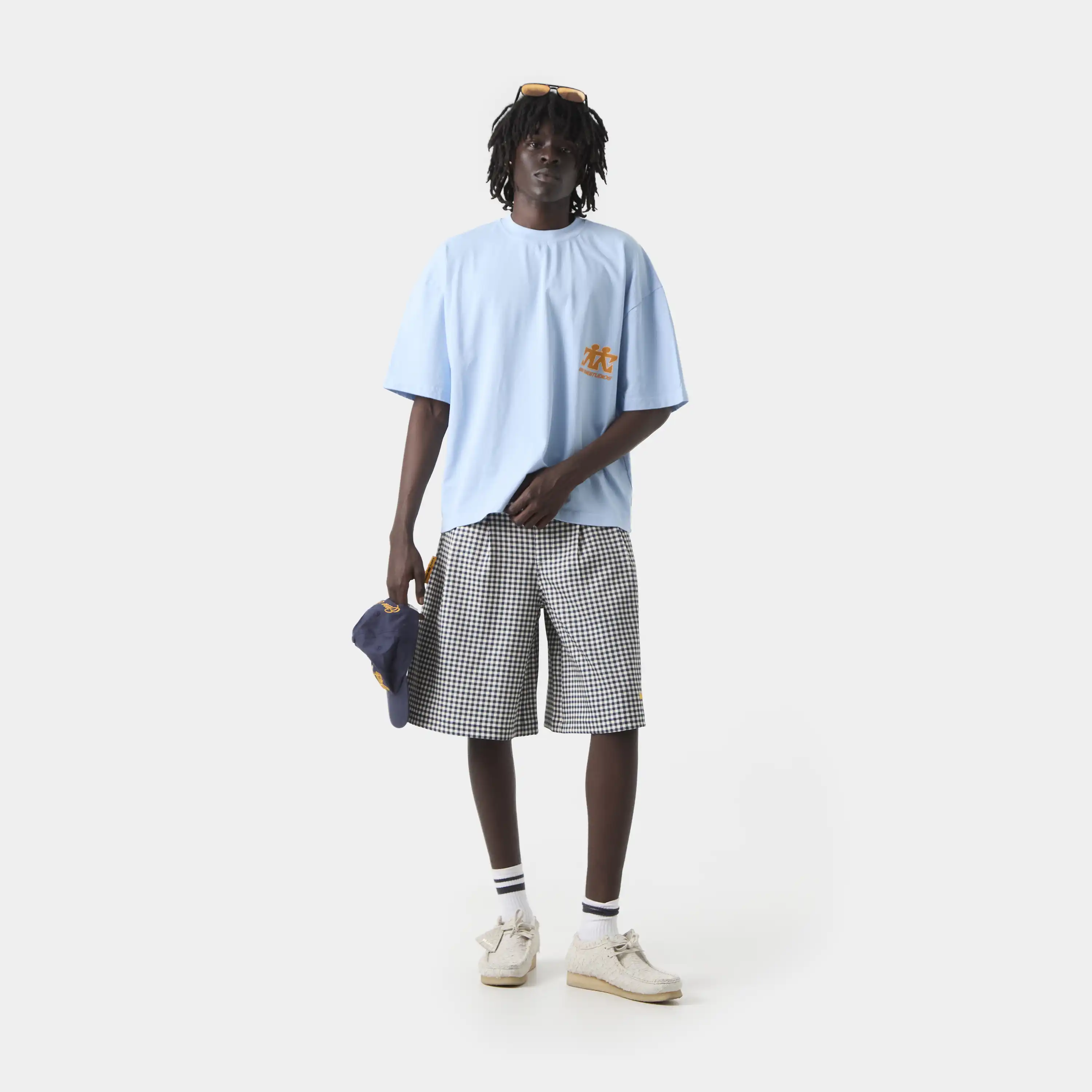 Jayde Navy Vichy Shorts