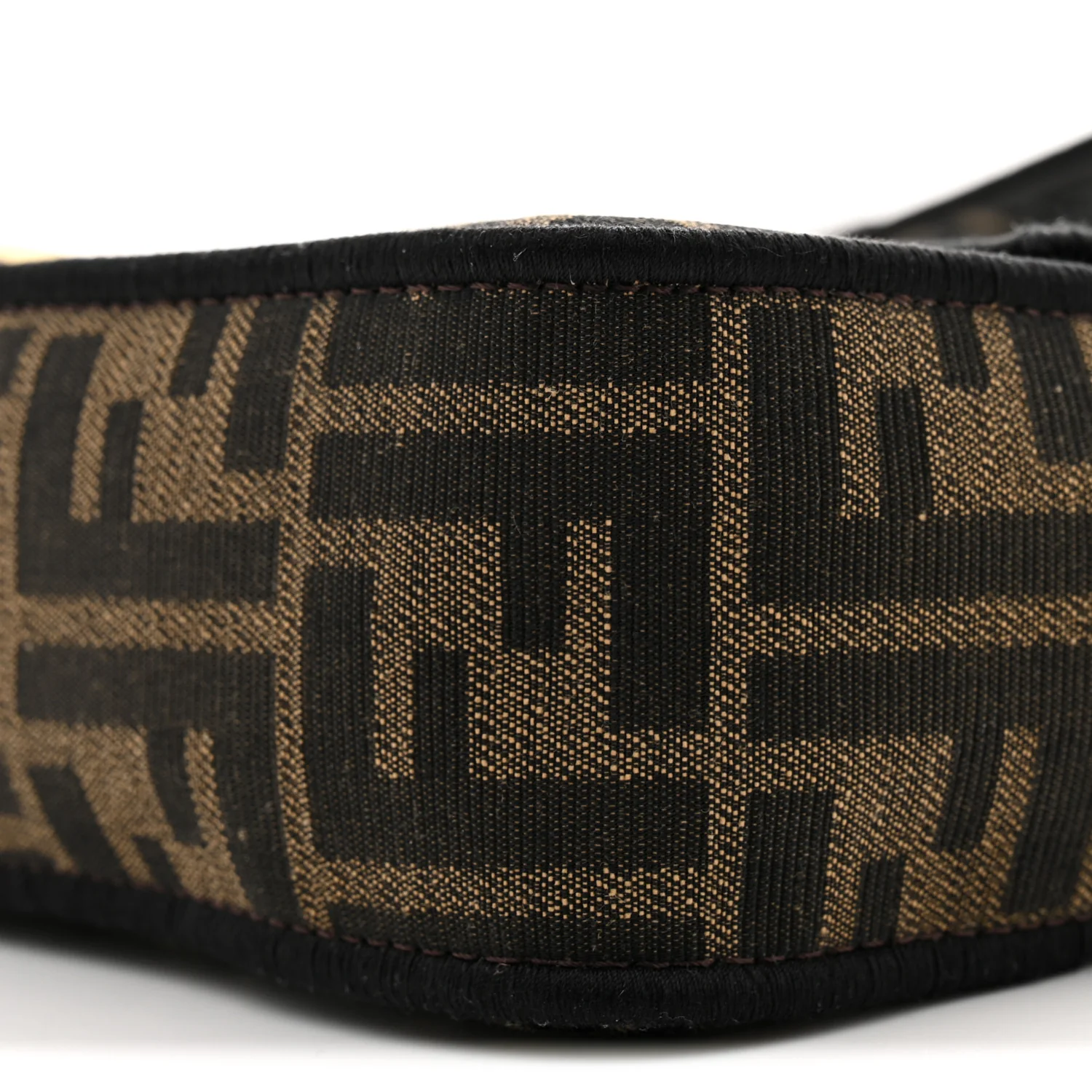 Fabric Jacquard FF 1974 Medium Baguette Tobacco Moro Black
