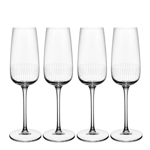 Afina champagneglass 12 cl 4 stk klar