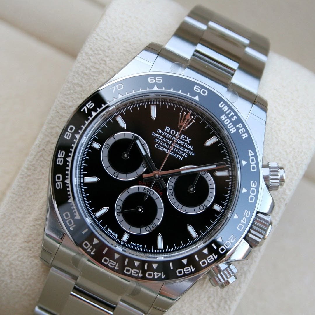 [Super Clone]Rolex Daytona 40mm Stainless Steel Black Dial  m126500ln-0002