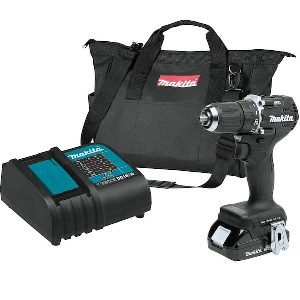 18V LXT Sub Compact Lithium Ion Brushless Cordless 1/2 in Variable Speed Driver Drill Kit, 1 5Ah