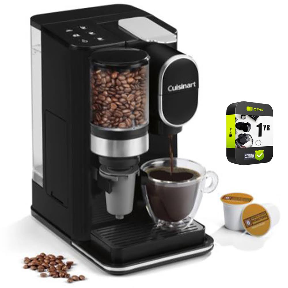 Cuisinart DGB-2 Grind and Brew Single-Serve Coffeemaker Bundle with 1 Yr CPS Enhanced Protection Pack