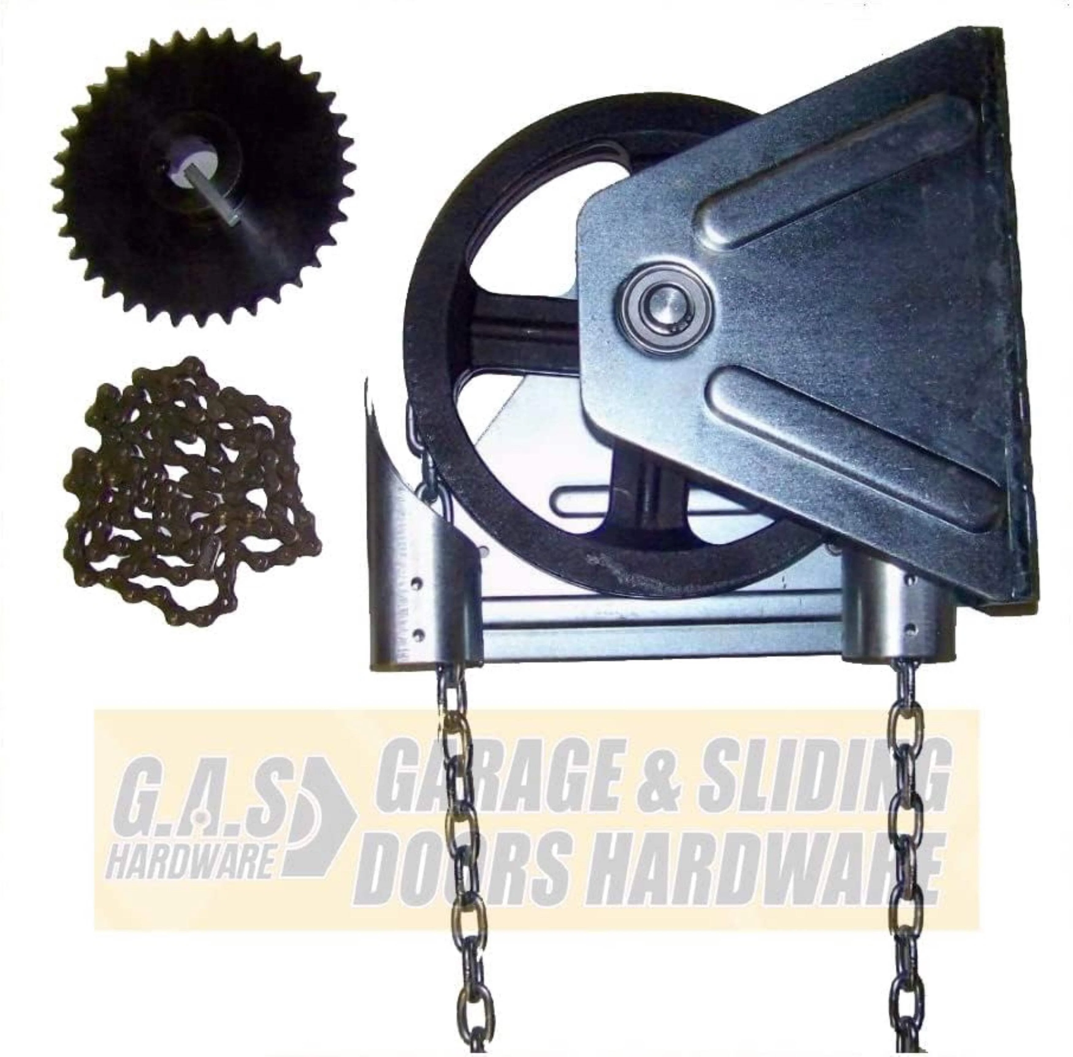 Garage Door Chain Hoist Kit Model 2000R 4:1 Reduction Wall Mount (1.25 Inch Shaft) | Chain Hoist Replacement for Garage Door Repair | Garage Chain Replacement Set - Image 3