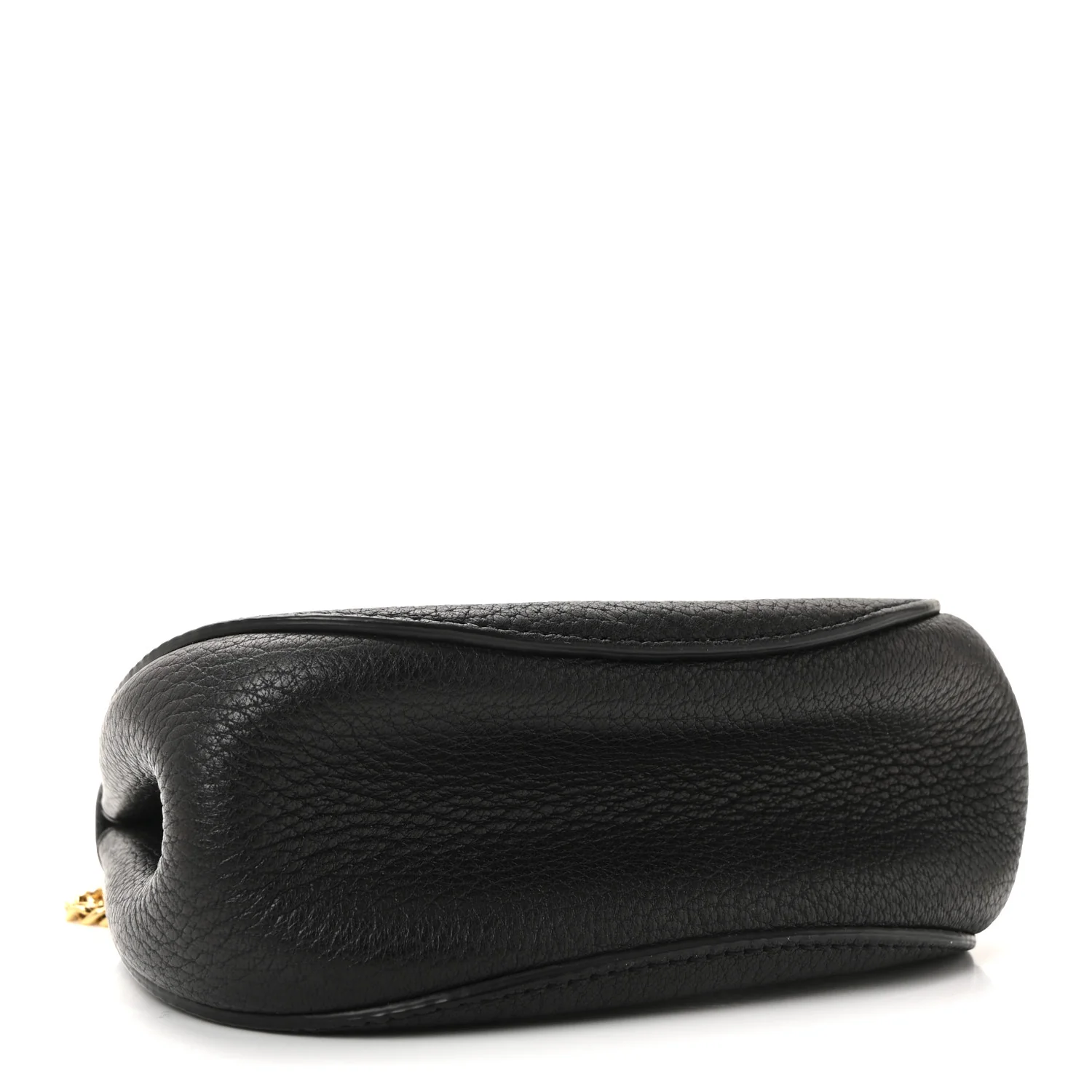 Grained Lambskin Nano Drew Shoulder Bag Black