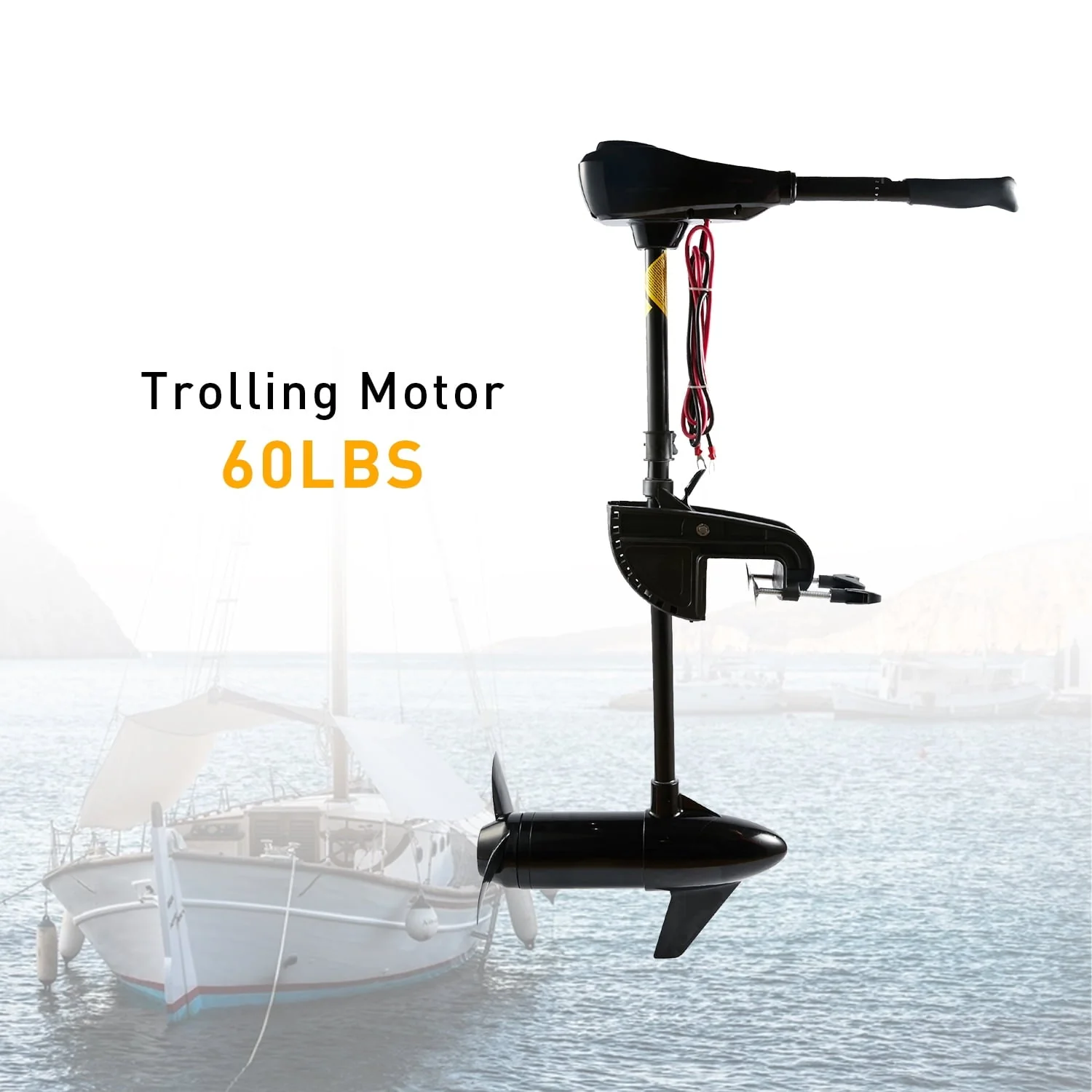 60 lb Thrust Electric Trolling Motor for Fishing Boats Freshwater and Saltwater Use