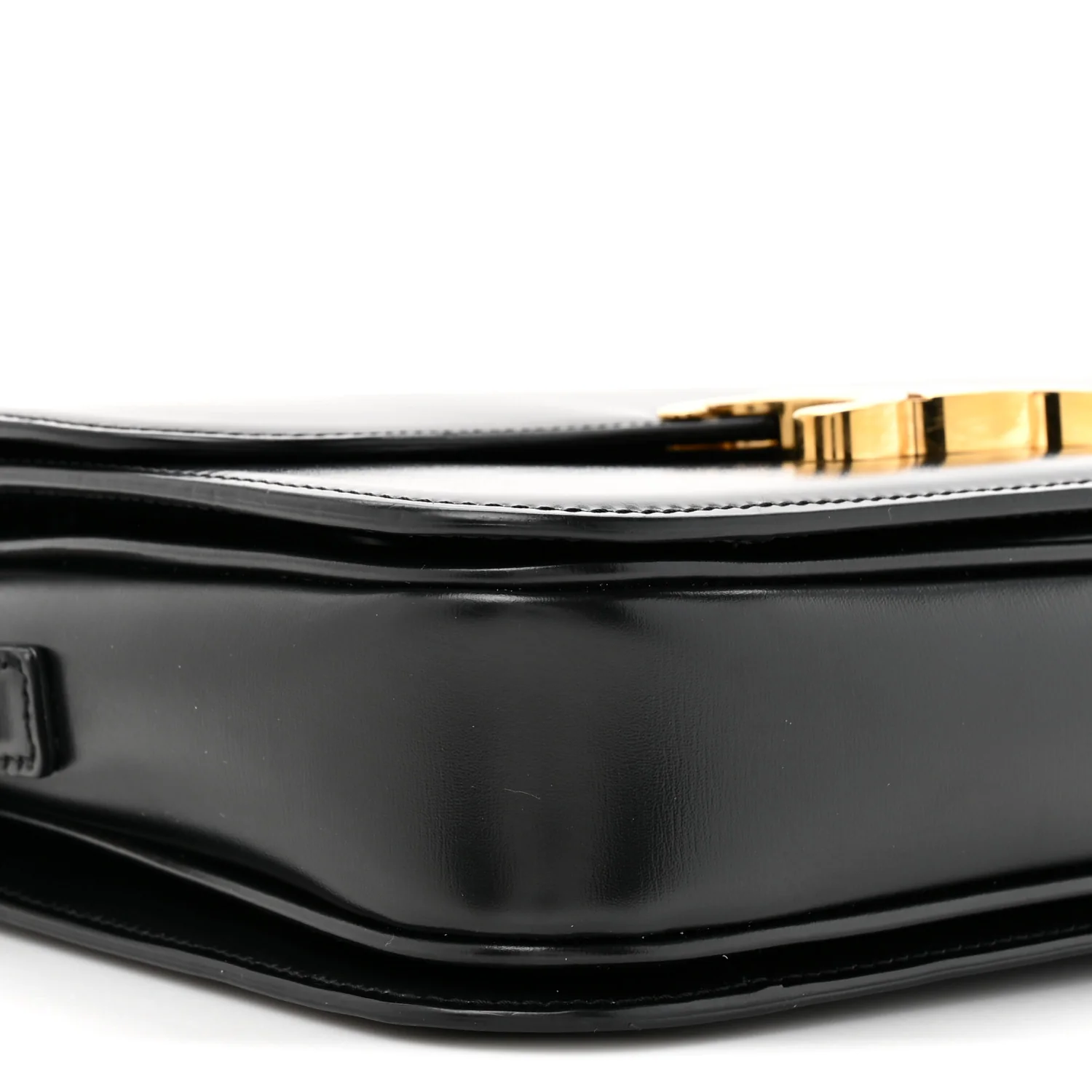 Shiny Calfskin Medium Triomphe Black