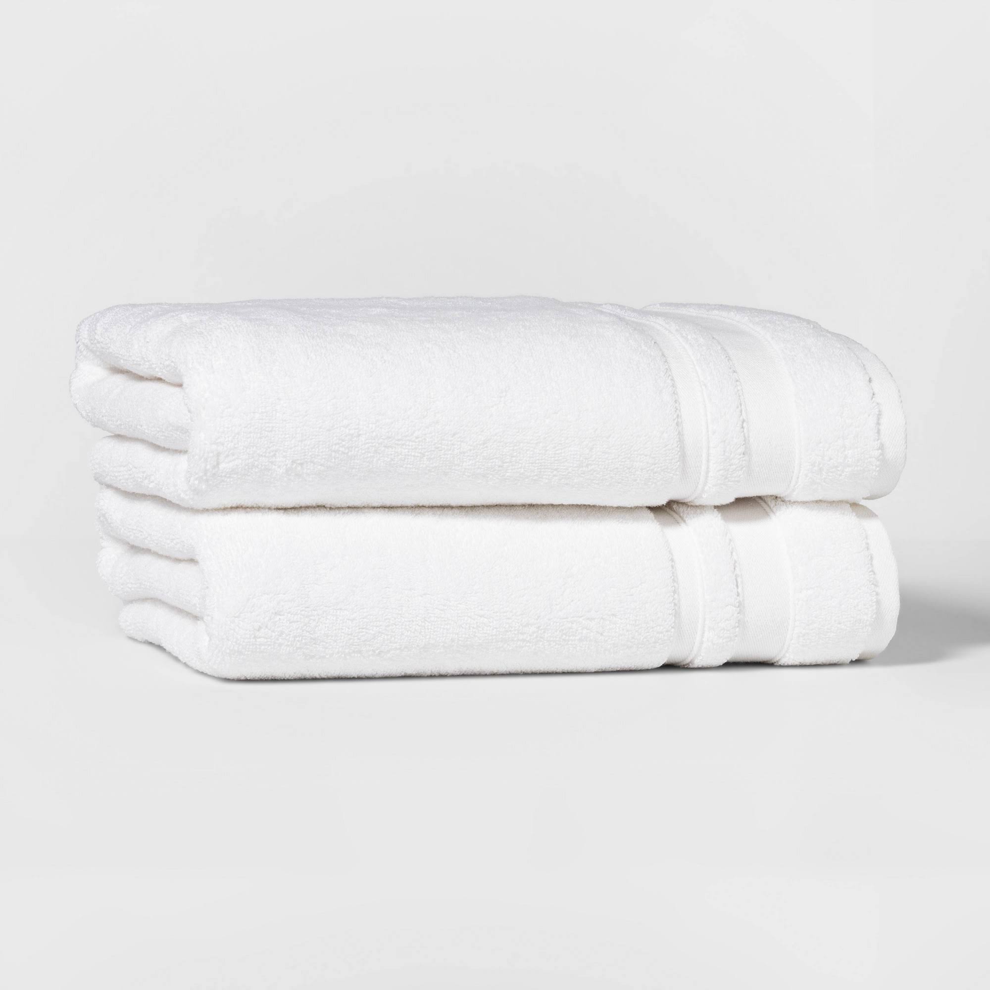 Threshold Performance Bath Towel Set, 2pk, White