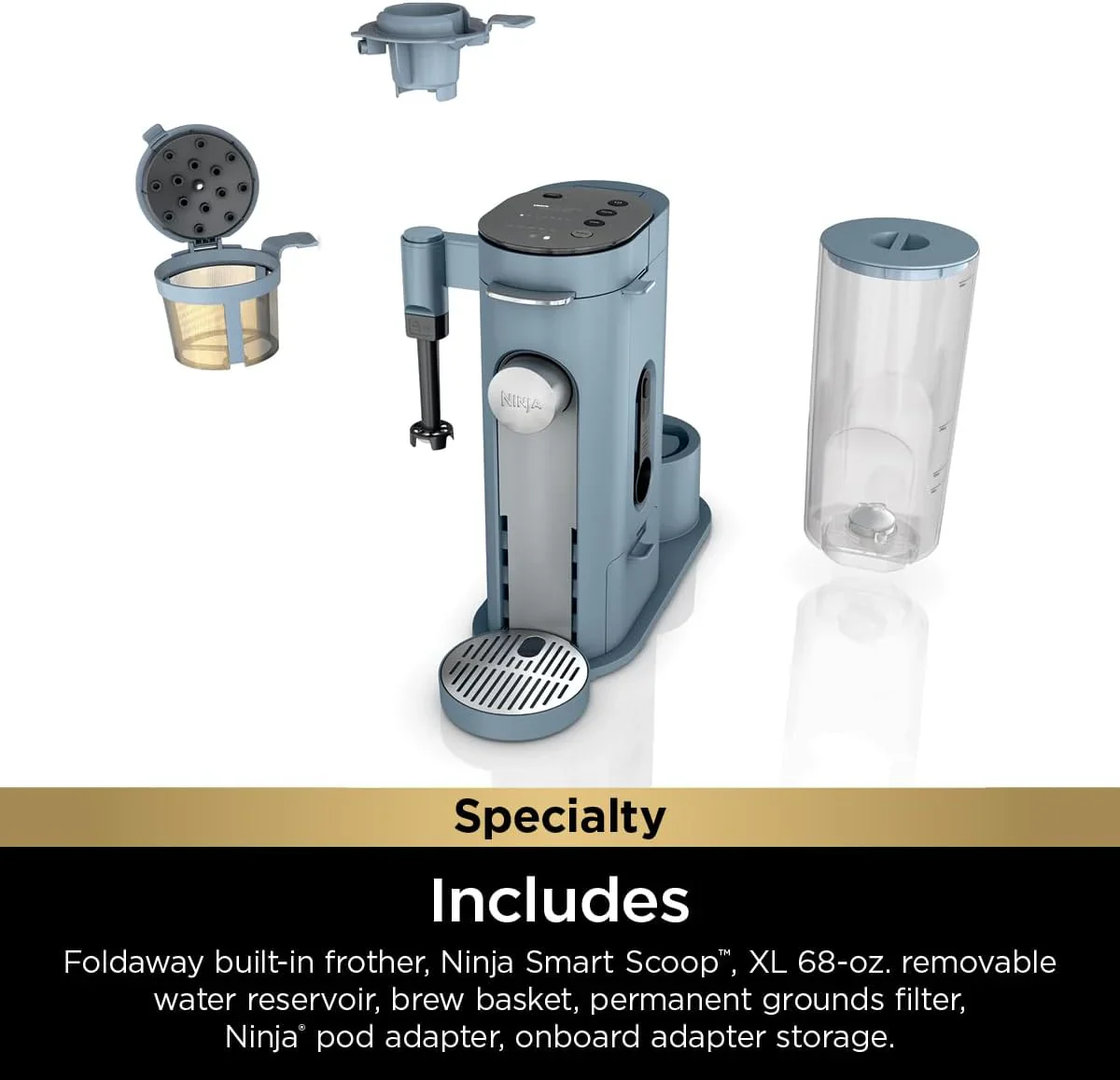 Cafetière Ninja à dosettes individuelles, compatible K-Cup, 4 méthodes d'infusion