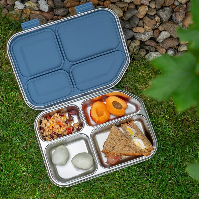 Smart box lunsjboks 1,2L stål/blå