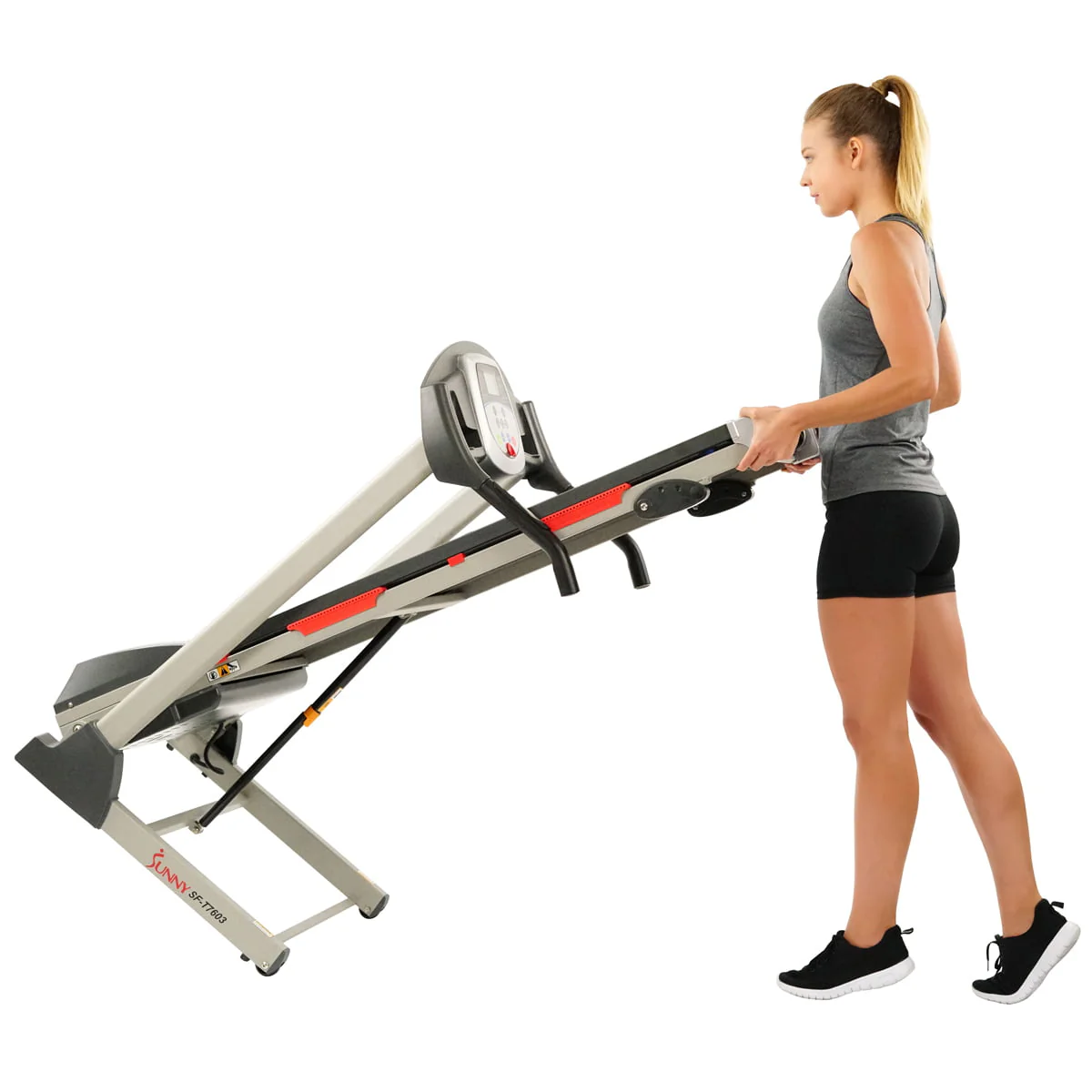 Powerful Electric Treadmill for Home, Foldable, Manual Incline, Built In Programs, Pulse Sensor, SF T7603 Image 5