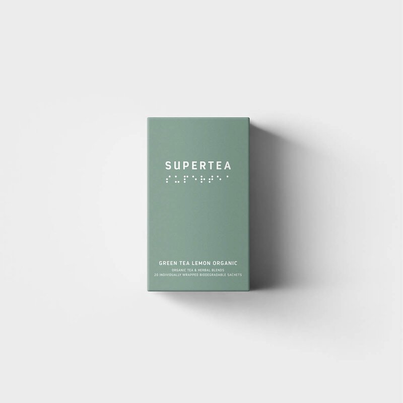 Supertea økologisk grønn te 30g 20 stk sitron