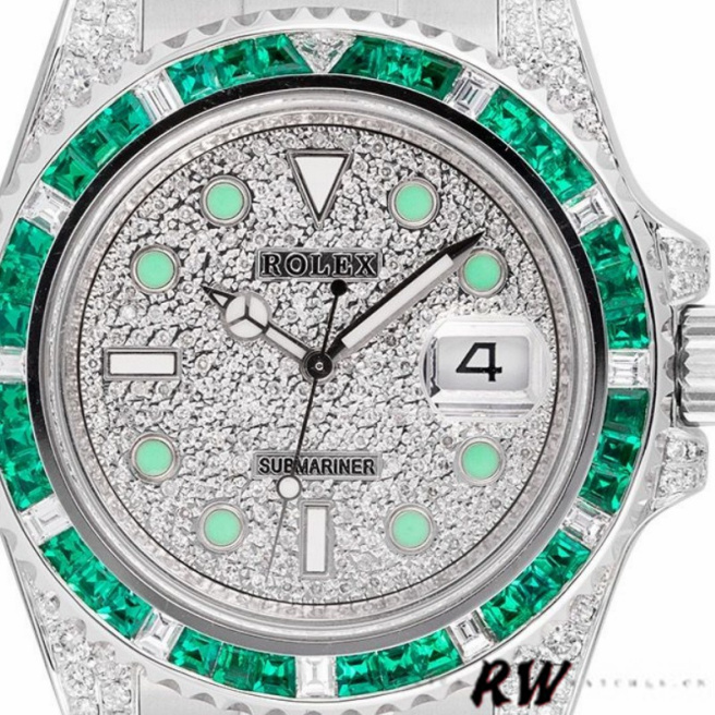 Rolex Submariner Date 116610LN Custom Diamond Stainless Steel 40MM Mens Replica Watch