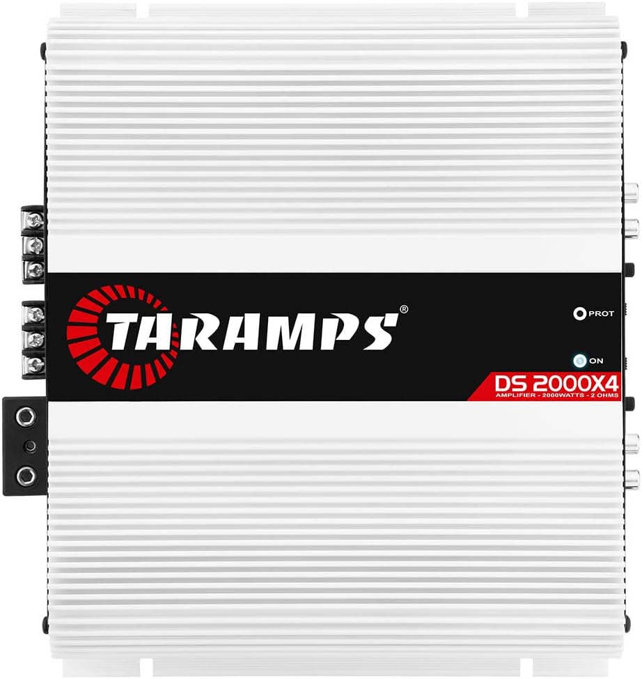 Taramp's DS 2000x4 2 Ohms 2000 Watts RMS 4-Channel 500x4 Watts RMS  Class D Full Range  Crossover High / Low Pass Fixed Bridgedable Car Audio Amplifier