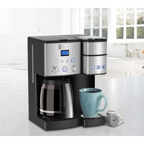 Cafetière Cuisinart à portion individuelle 12 tasses, disponible en 3 tailles : 175 ml, 235 ml et 295 ml, acier inoxydable, SS 15P1 : Maison et cuisine