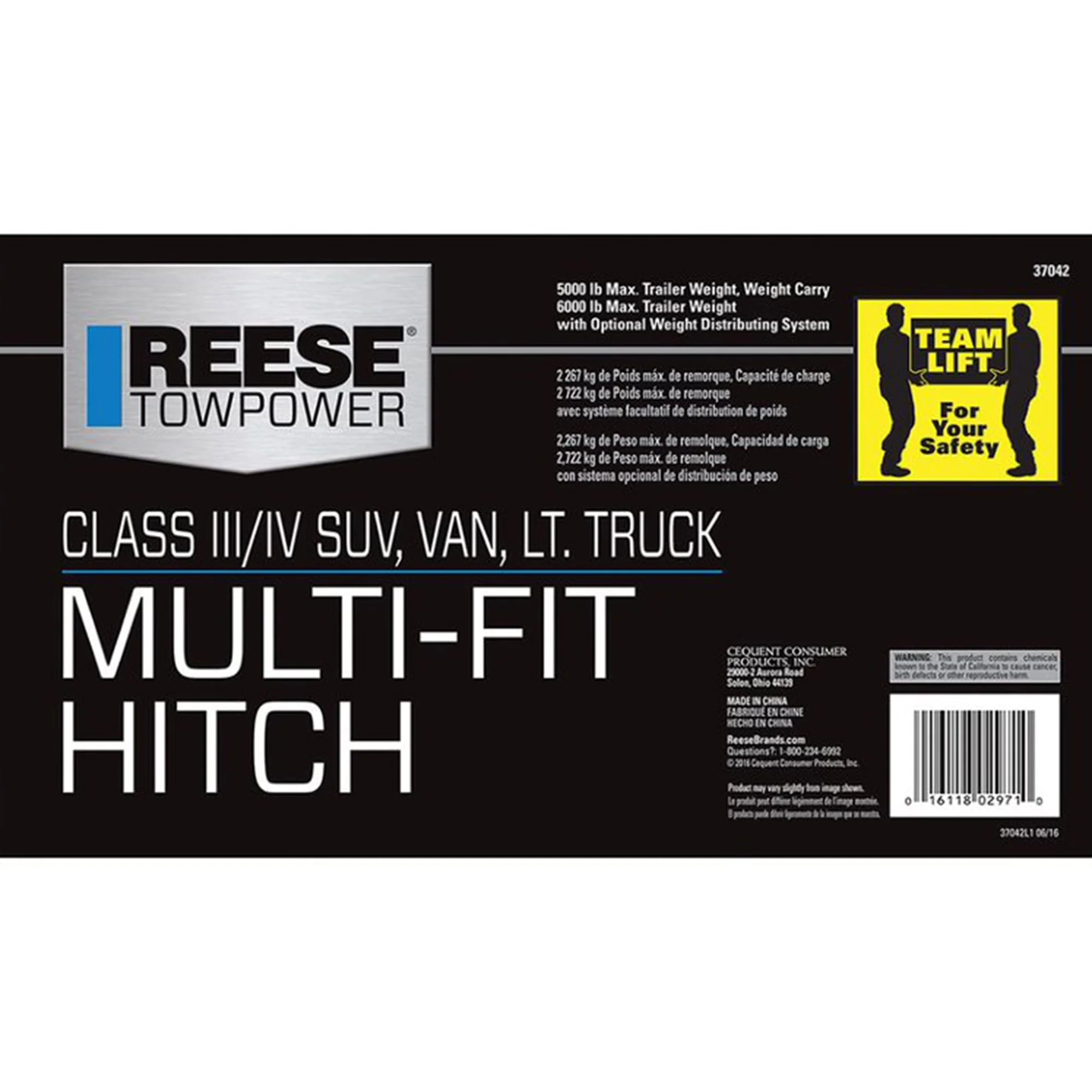Reese Towpower Class III Trailer Tow Hitch w/ 2 In Receiver Tube - Image 8