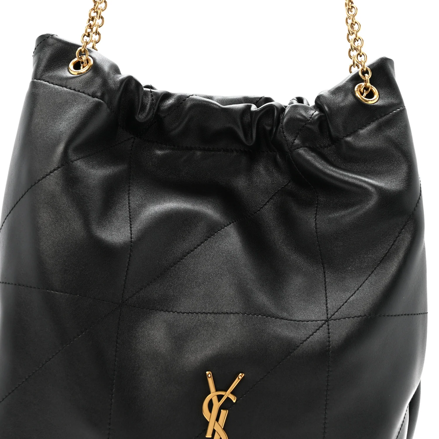 Lambskin Matelasse Monogram Medium Jamie 4.3 Pochon Black