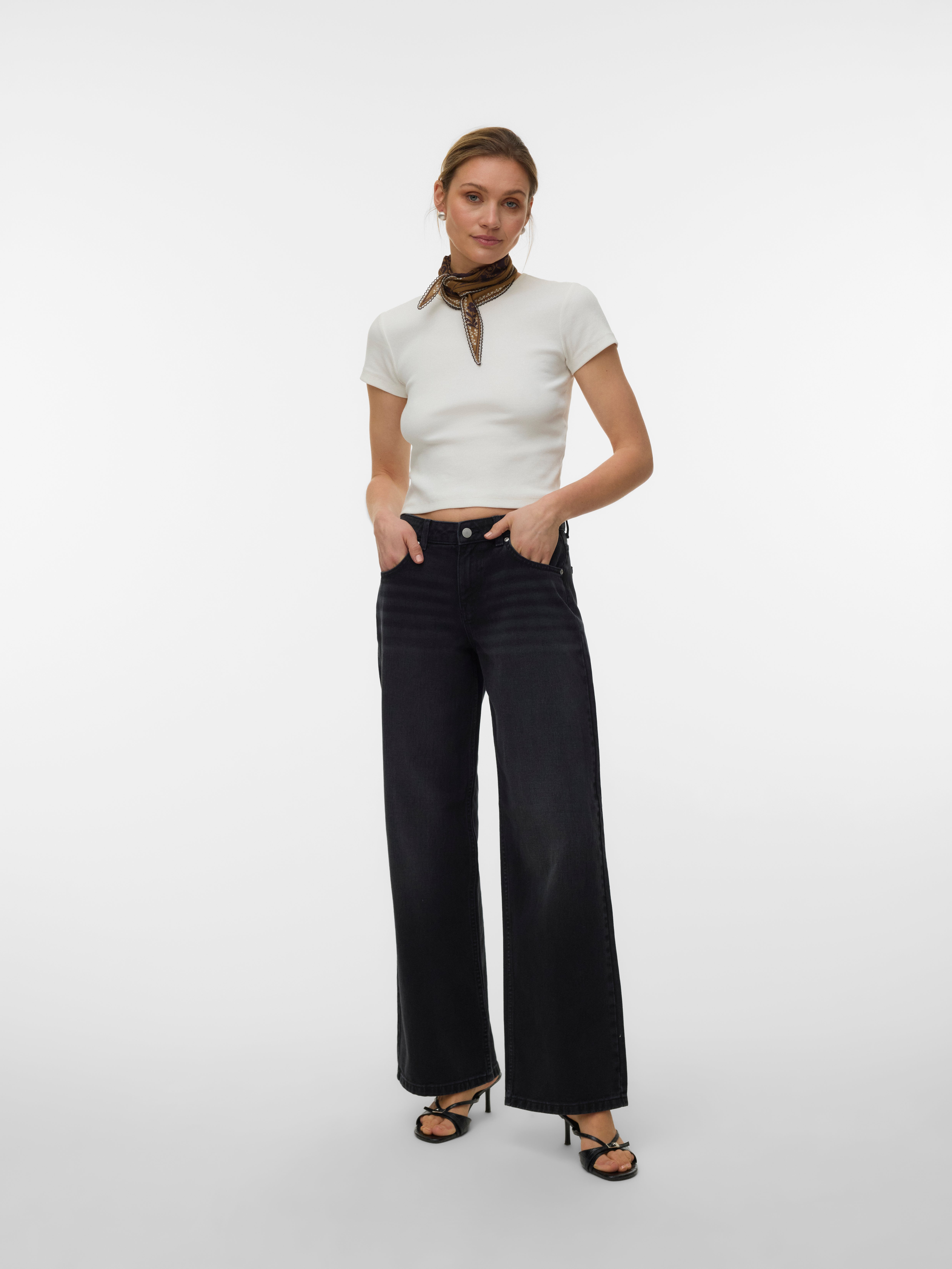 VERO MODA® VMHALLIE Low rise Wide Fit Jeans