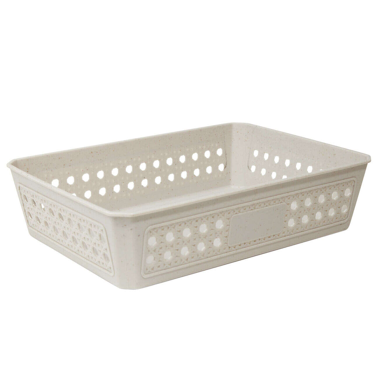 Panière de rangement plastique 27x19xH7cm (3 modèles)