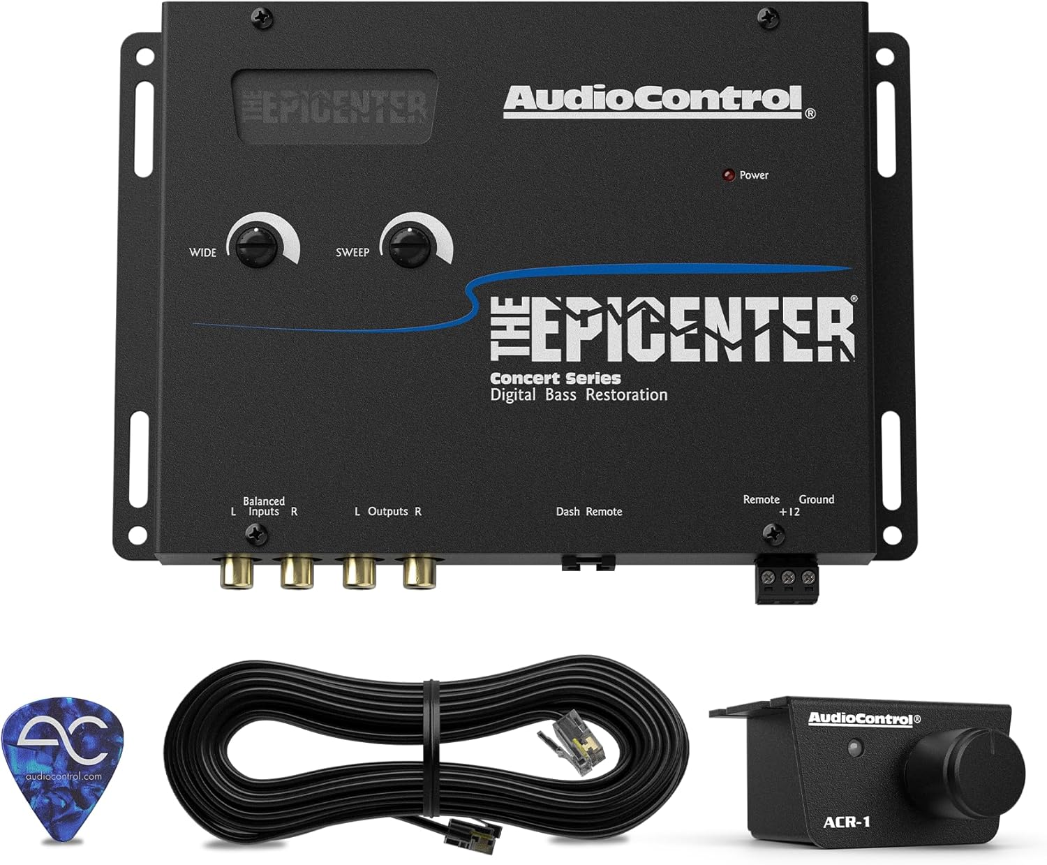 AudioControl The EPICENTER Concert Series Digital Bass Restoration Processor  Car Audio Bass Booster Enhancer with Included Dash Mount Wired Remote Control Knob  ParaBASS  Subsonic Filter (Black)