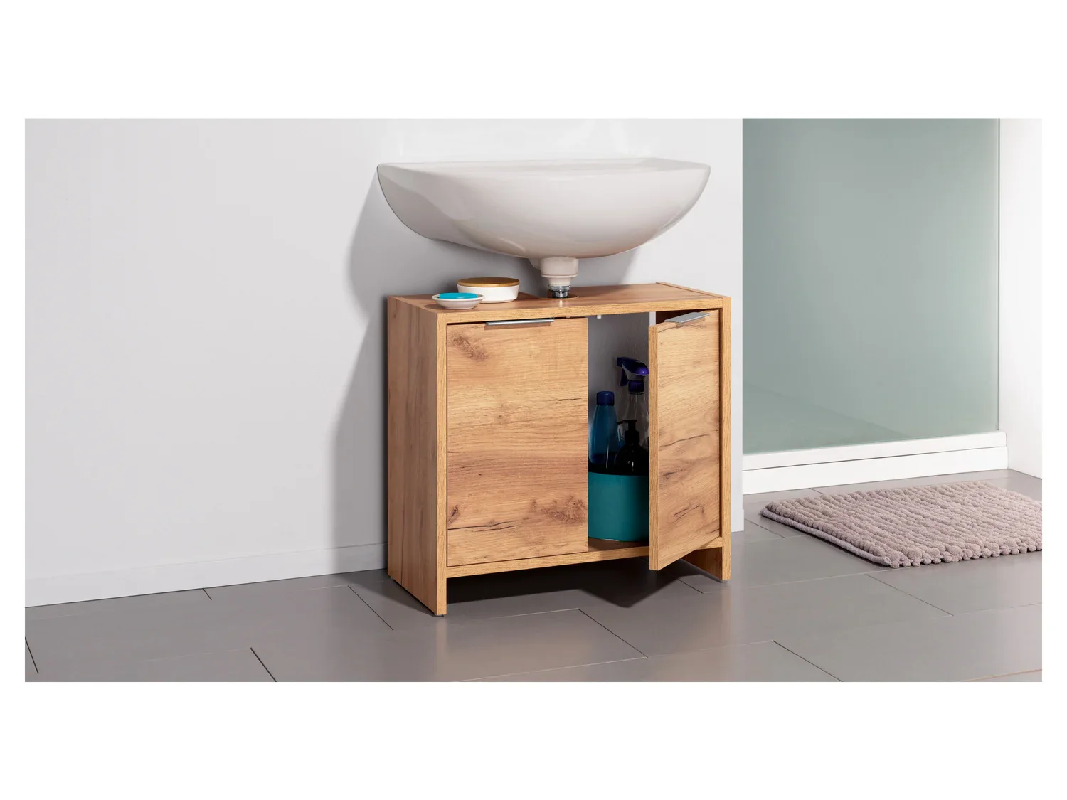 LIVARNO home Meuble sous-vasque Verona, 60 x 55 x 29 cm, imitation chne