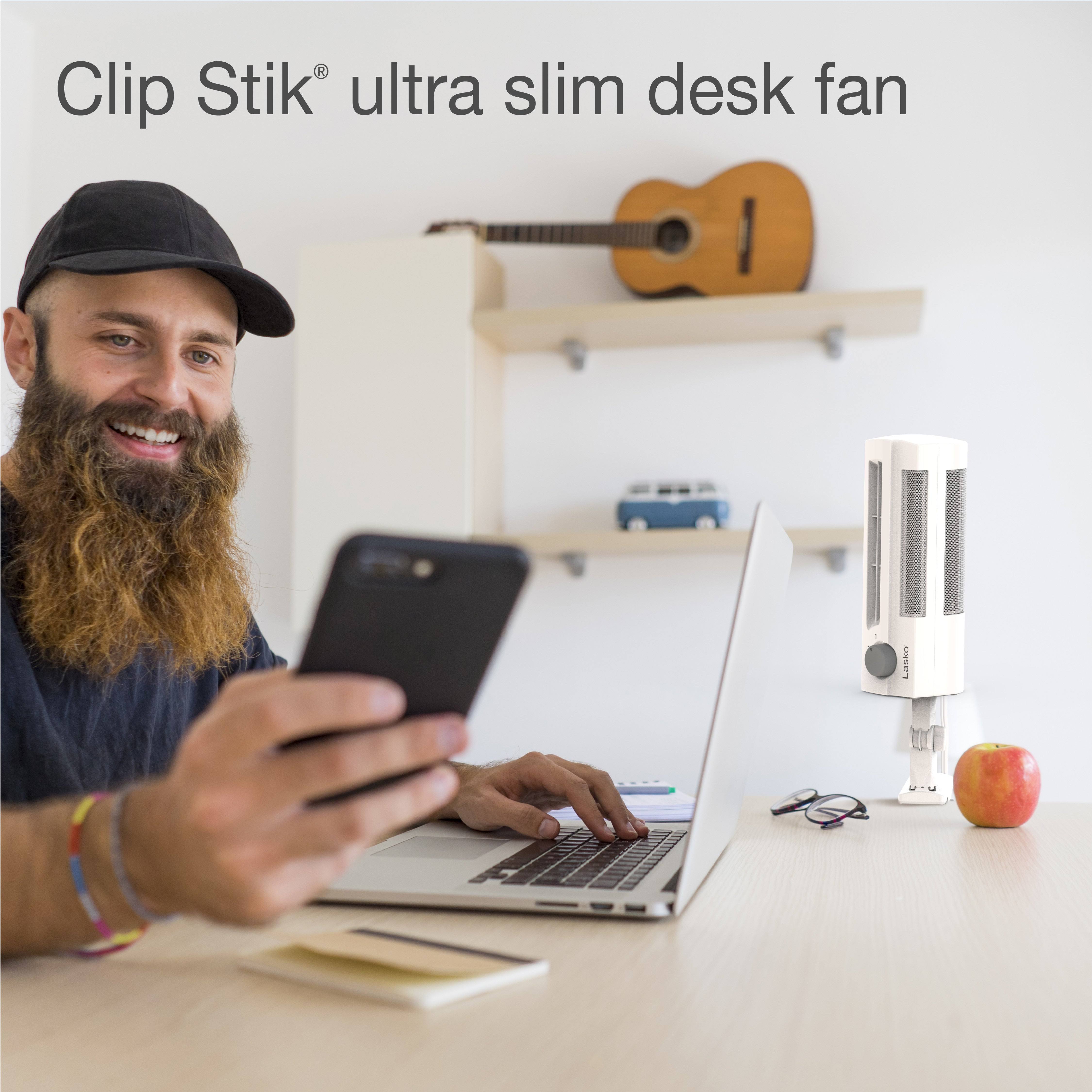Lasko Fan Clip Stik Ultra Slim Desk 2 Speed