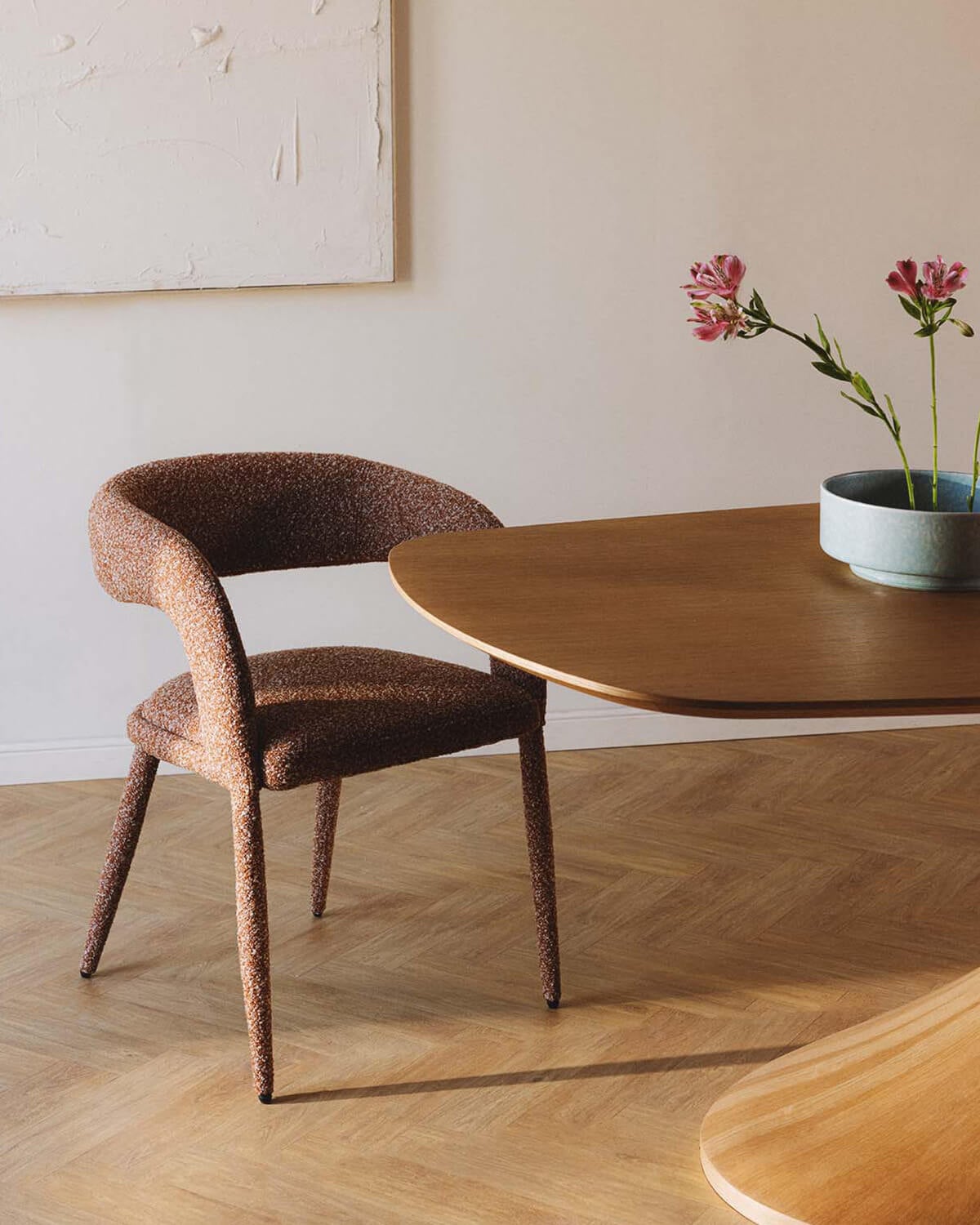 Ewen - Silla de Comedor de Tela y Metal Ewen