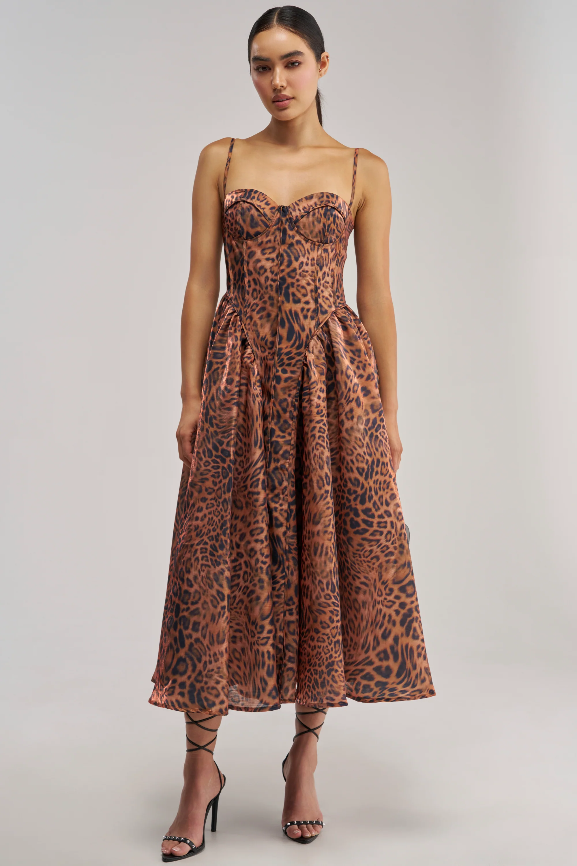 CHEETAH SISTERS MIDI DRESS - Akira Store
