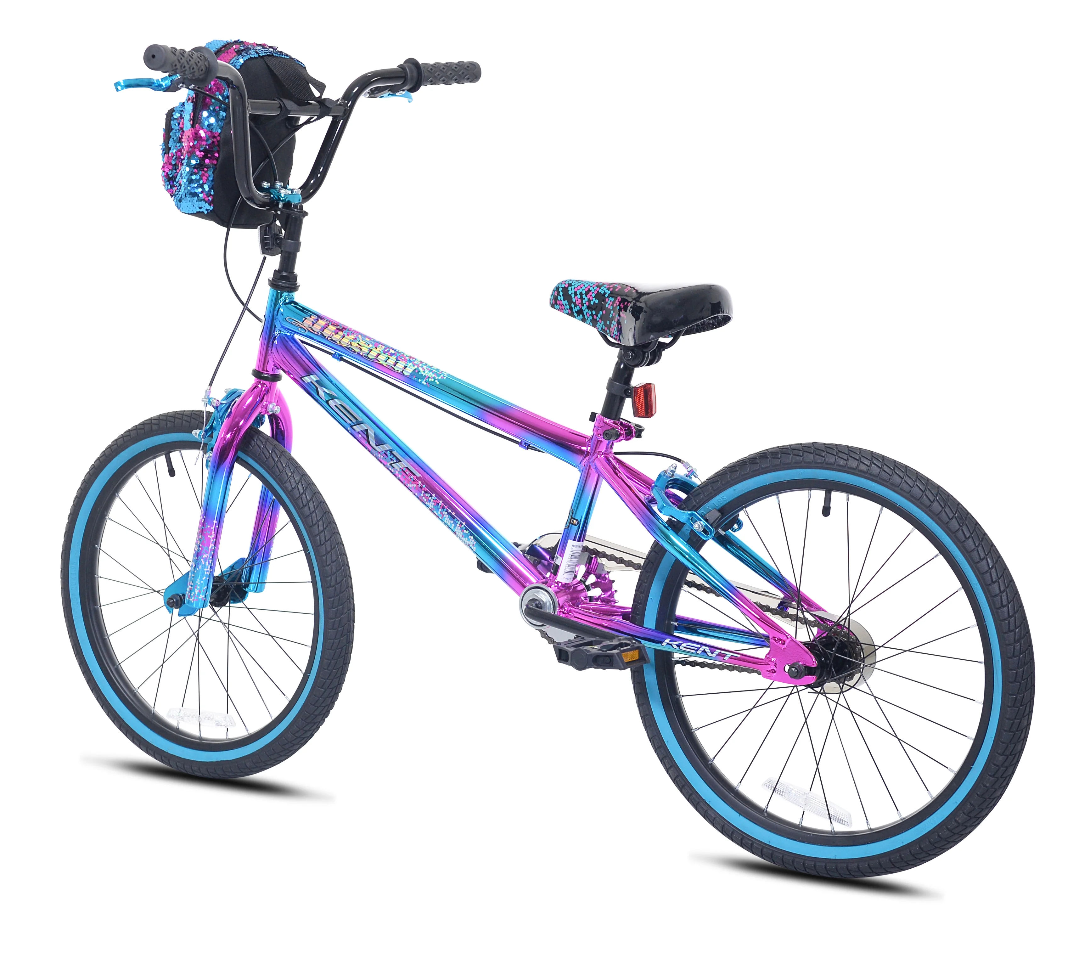 20" Illusion BMX Bicycle, Fits Riders 4'2"-5', Blue/Purple, Child, Unisex - Image 3