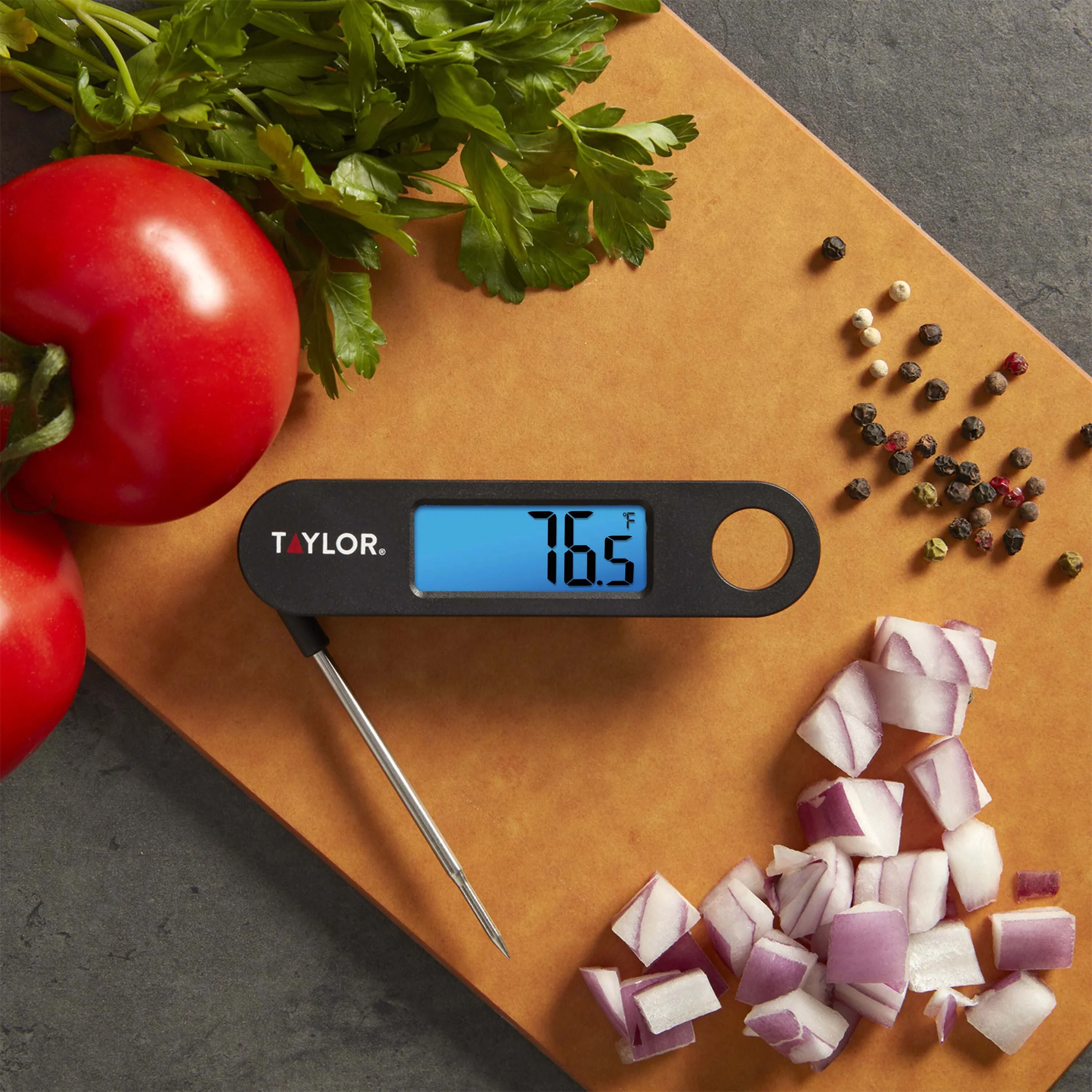 Digital Folding Probe Meat Thermometer with Blue Backlight Display
