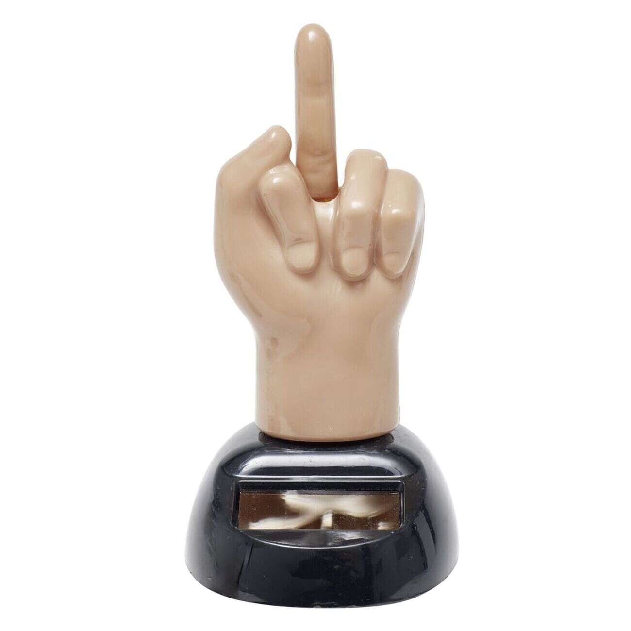 Figurine solaire dansante main geste humoristique H10cm (3 modèles)