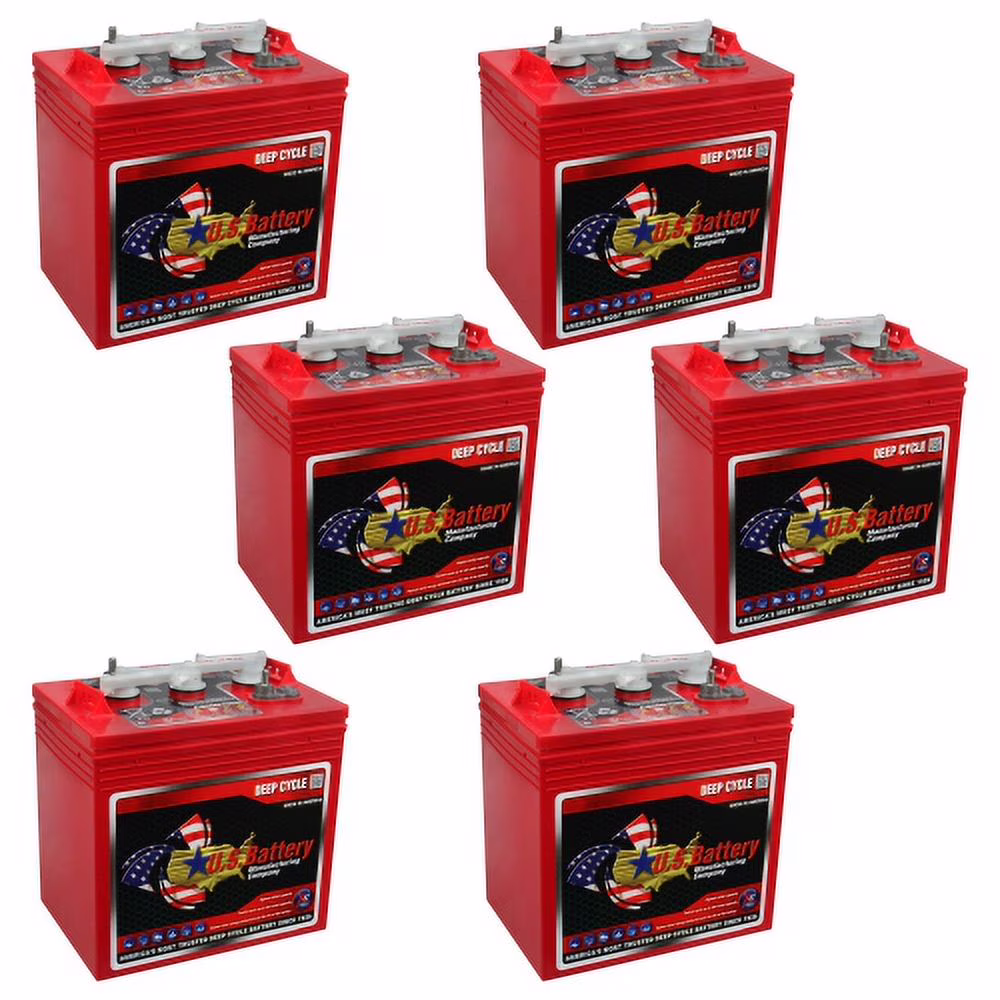 US2200XC Replaces T - 105 6V Volt Deep Cycle Golf Cart, Solar, Marine, RV and Industrial Use Batteries - 6 Pack