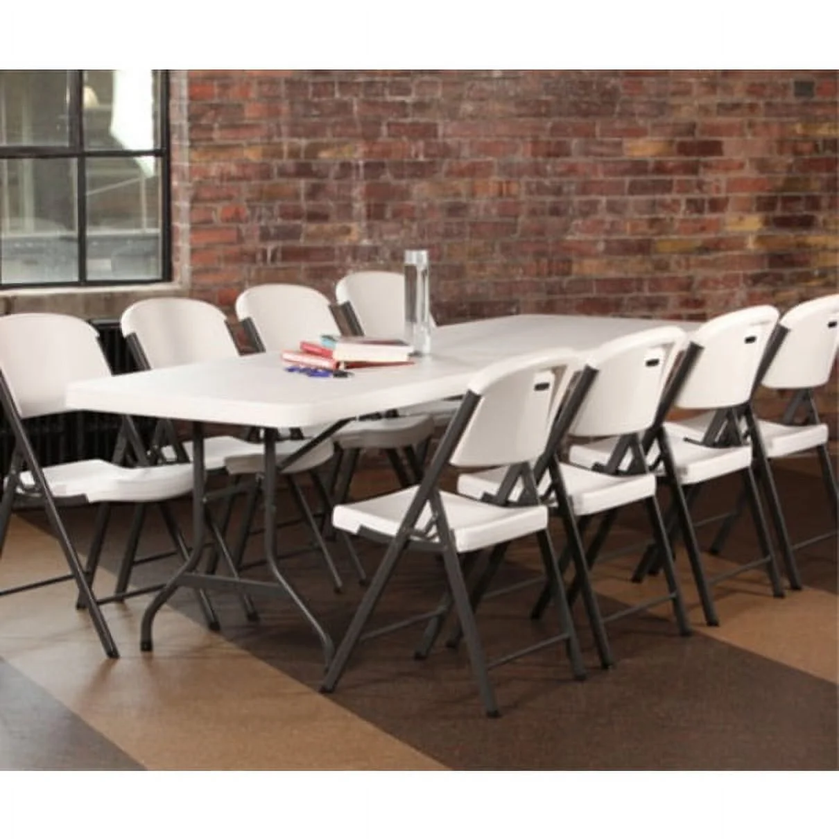 Lifetime 8 - Foot Commercial Grade Folding Table, White Granite (22980)