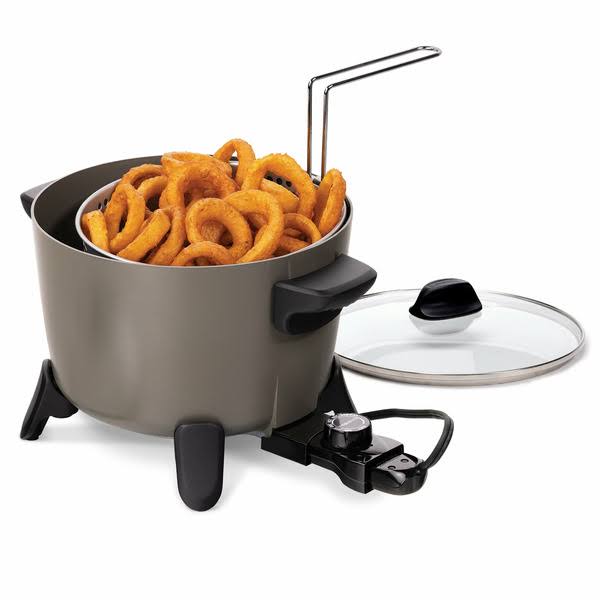 Presto 06026 New Big Kettle Ceramic Deep Fryer & Multi-Cooker - 1 Each