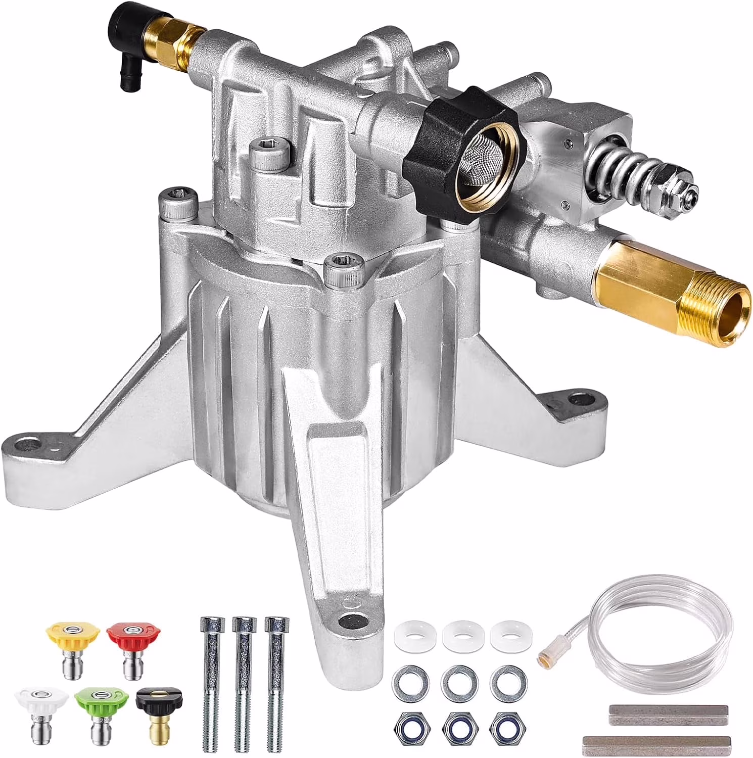 YAMATIC 7/8 Vertical Pressure Washer Pump, 3000 PSI @ 2.5 GPM, Replacement for GCV160, GCV190, Ryobi, Troy-Bilt, Homelite Power Washers, Rear Inlet/Outlet