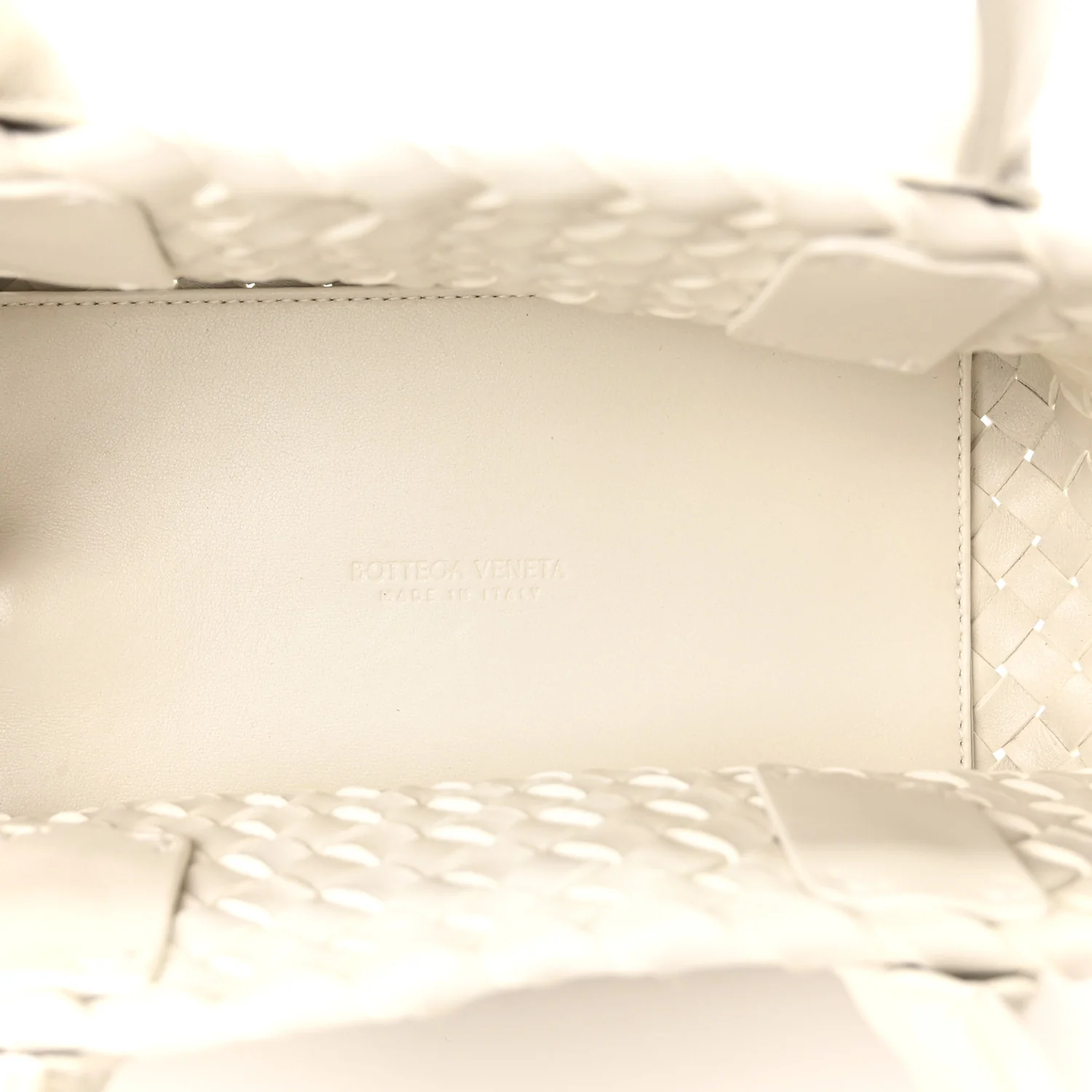 Nappa Intrecciato Mini Cabat White