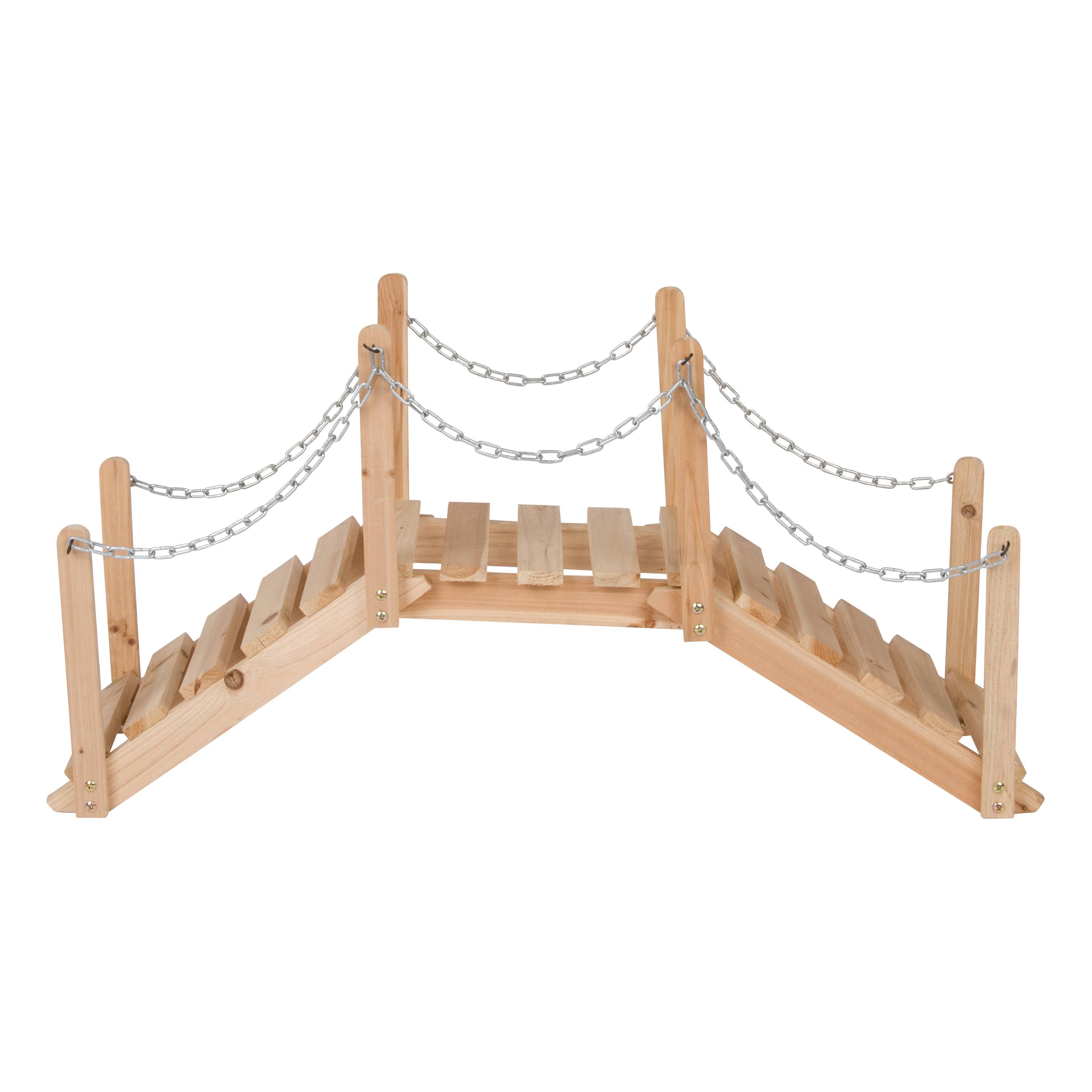 Shine Company 3 ft. Cedar Garden Bridge, Natural