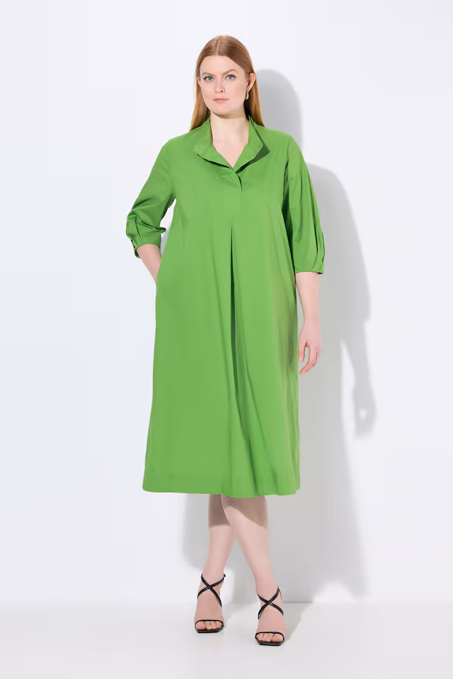 Paper Touch 3/4 Sleeve Collared Dress
