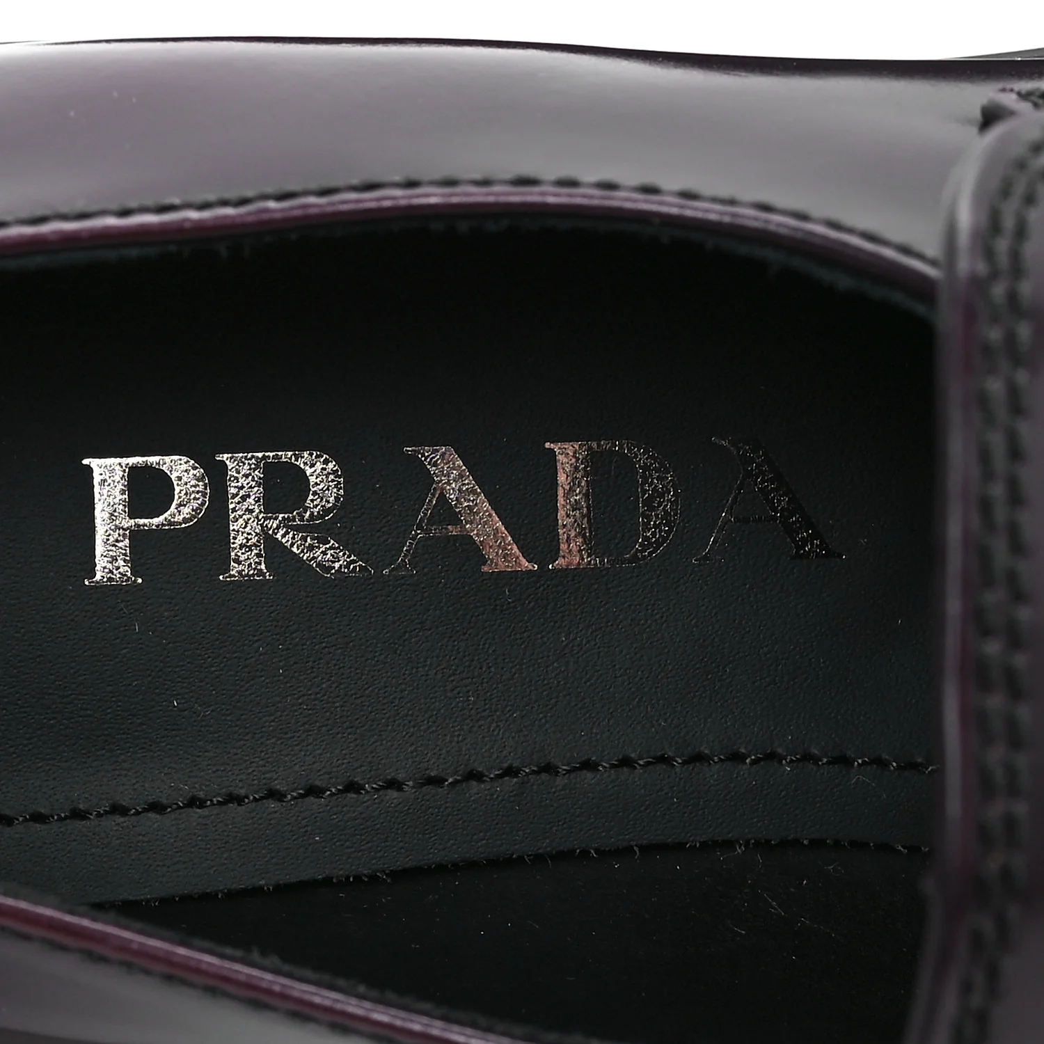 Spazzolato Metal Triangle Logo 50mm Loafers 35 Cordovan