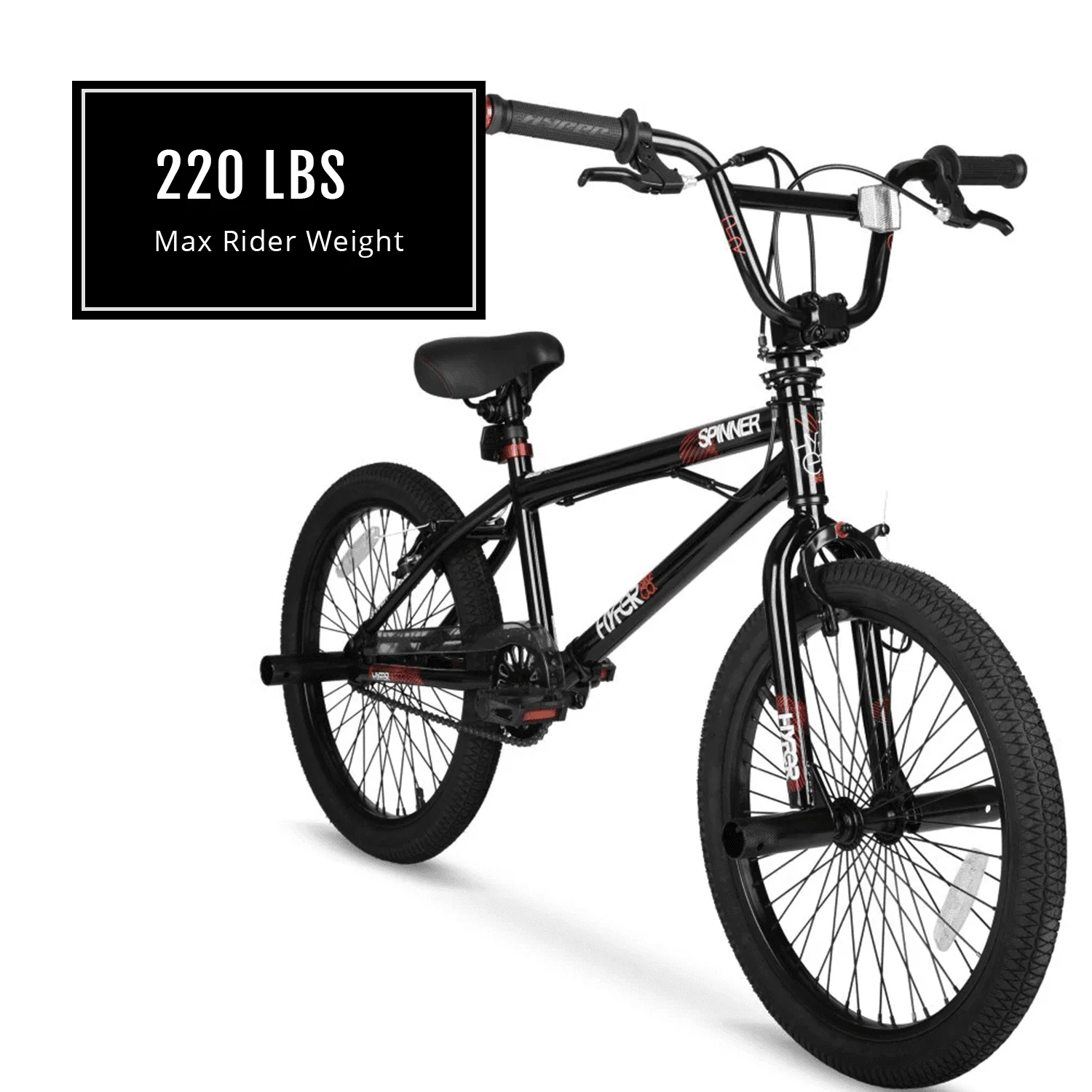 Bicycle 20 In Boys Spinner BMX Bike, Kids, Black Image 2