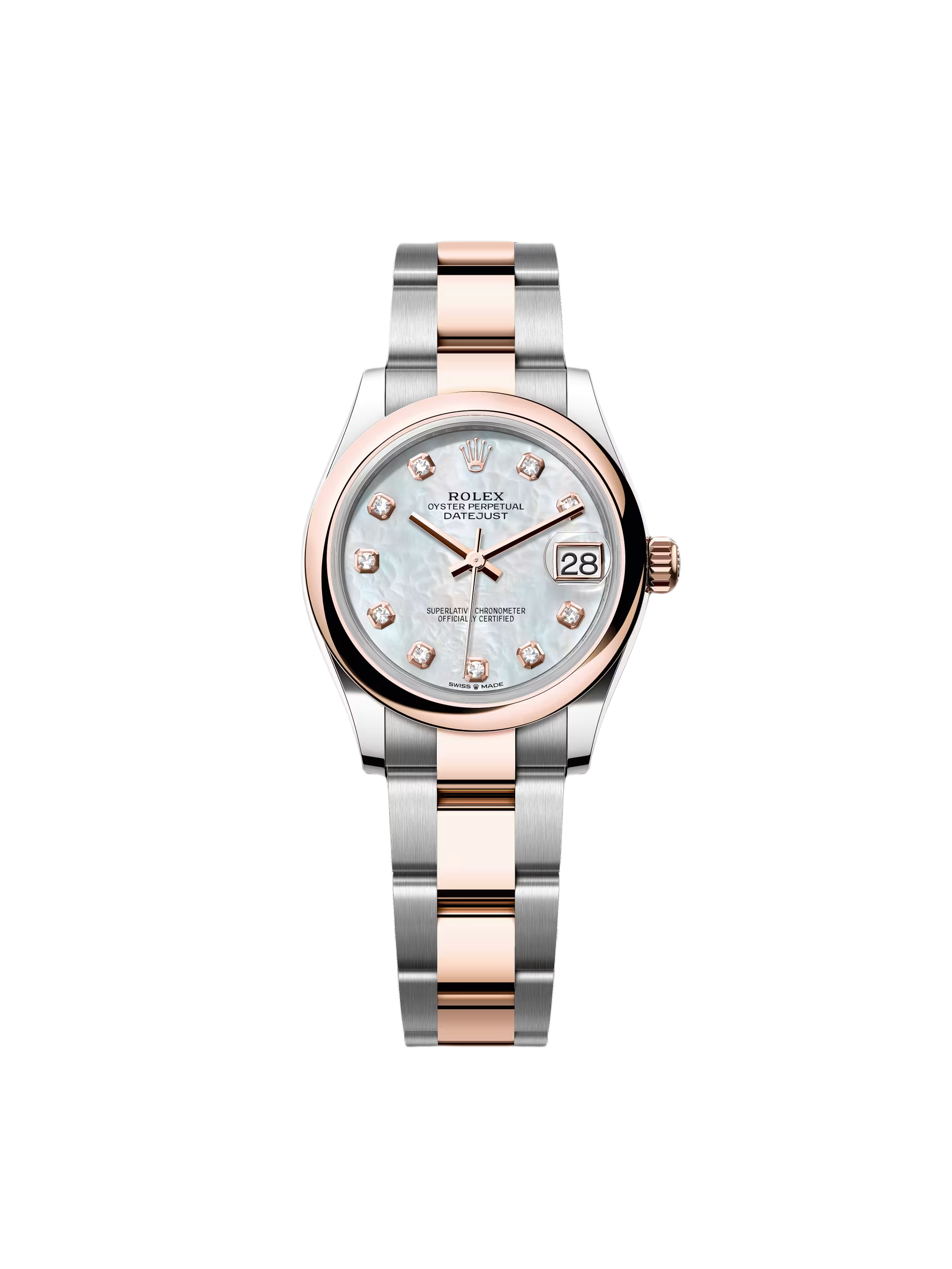 【Super Clone】RLX Datejust m278241-0025/0026 White Mother-of-Pearl 31mm Dial Oyster Bracelet Watch