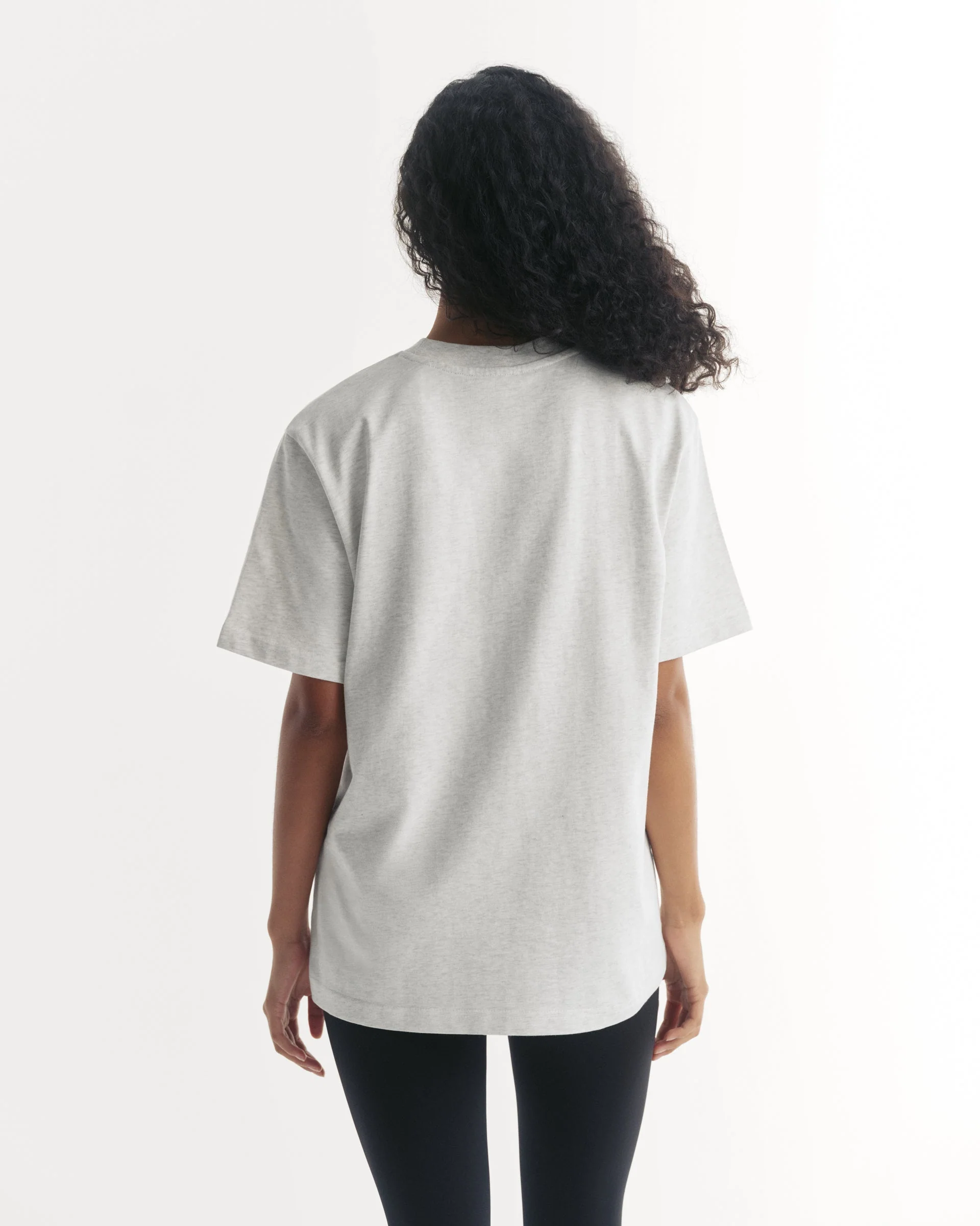 ADA Short Sleeve Oversized T-shirt - Light Grey Melange