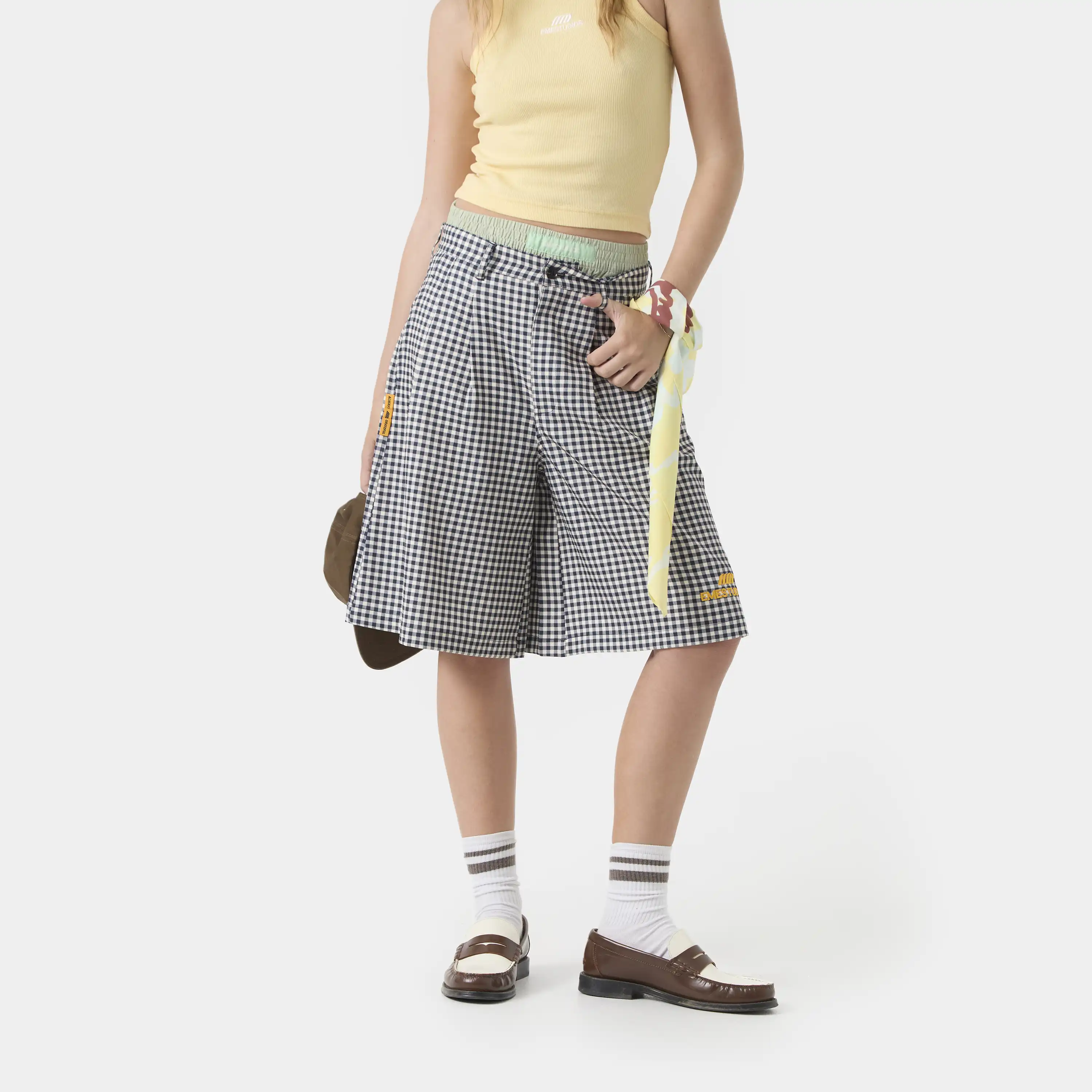 Jayde Navy Vichy Shorts