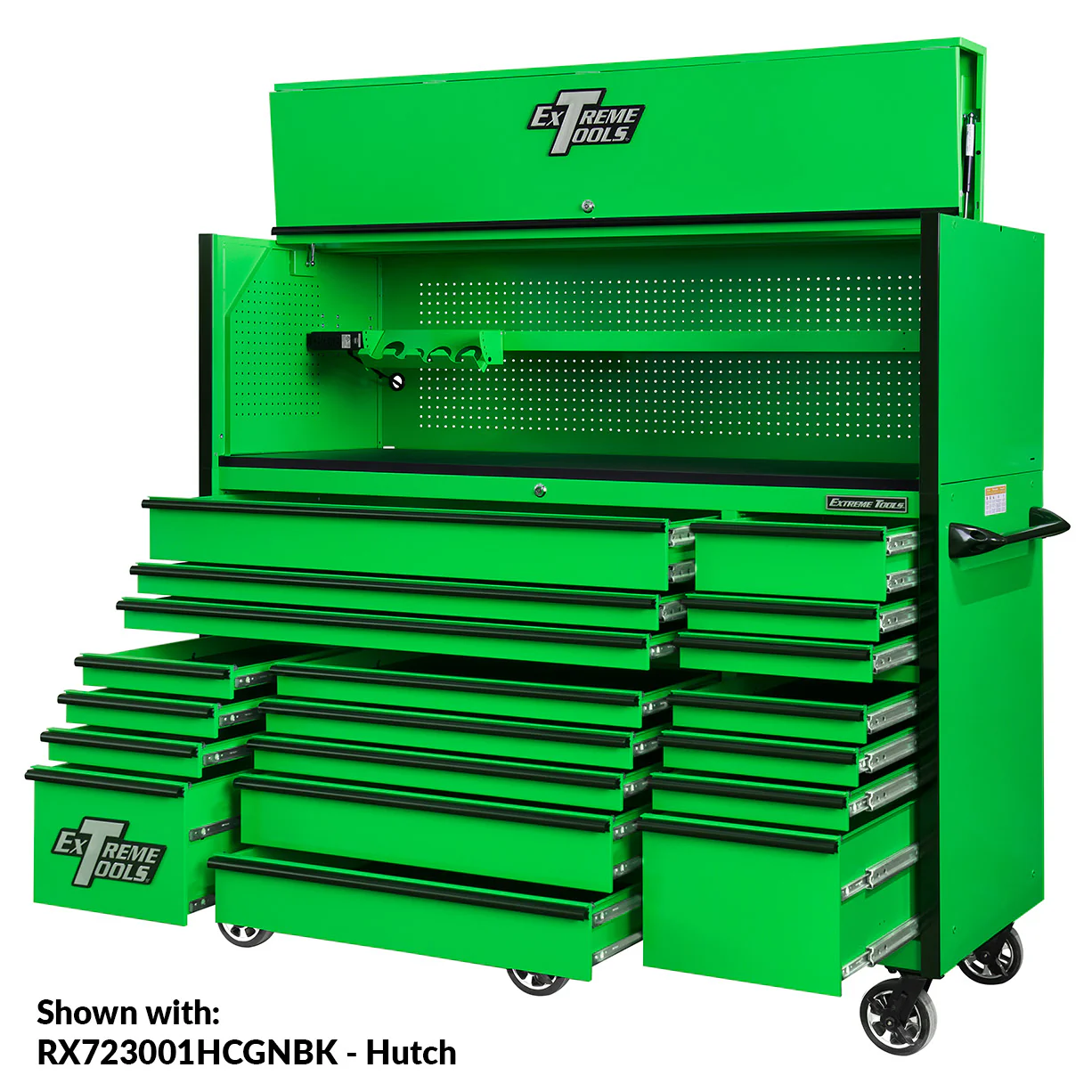 Caisson roulant Extreme Tools série RX250, 183 cm x 76 cm – 19 tiroirs – Glissières de tiroir supportant 113 kg
