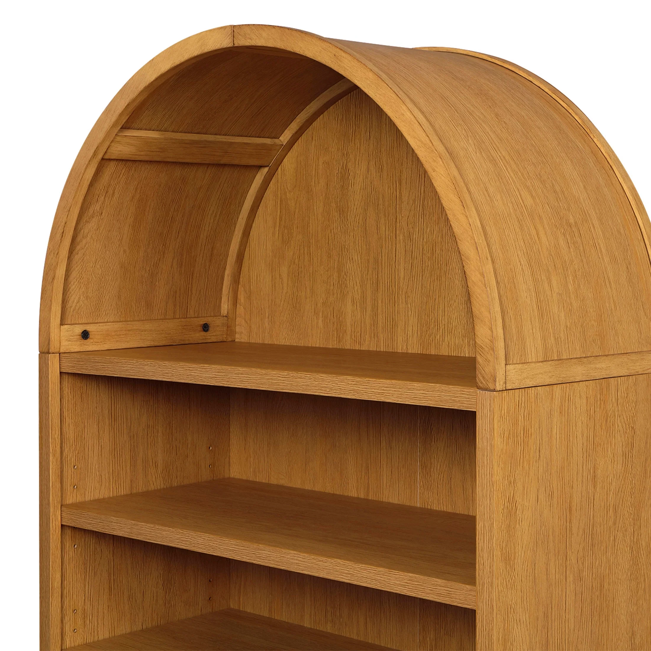 Better Homes & Gardens Juliet Open Arch Bookcase, Rich Black and Light Honey