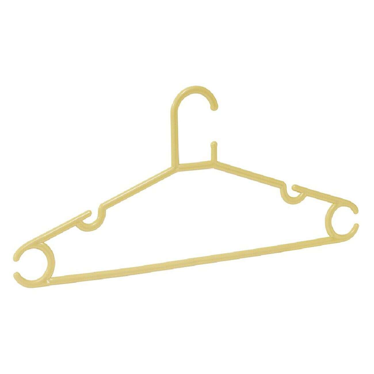 Cintre en plastique jaune x5 - L38,5xH17cm